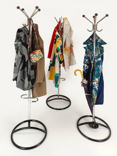 Bauhaus Chrome-Plated Coat Racks, 1930s, Set of 3