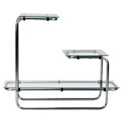 Bauhaus Chrome-Plated Tubular Steel Étagère / Flower Stand, 1930s