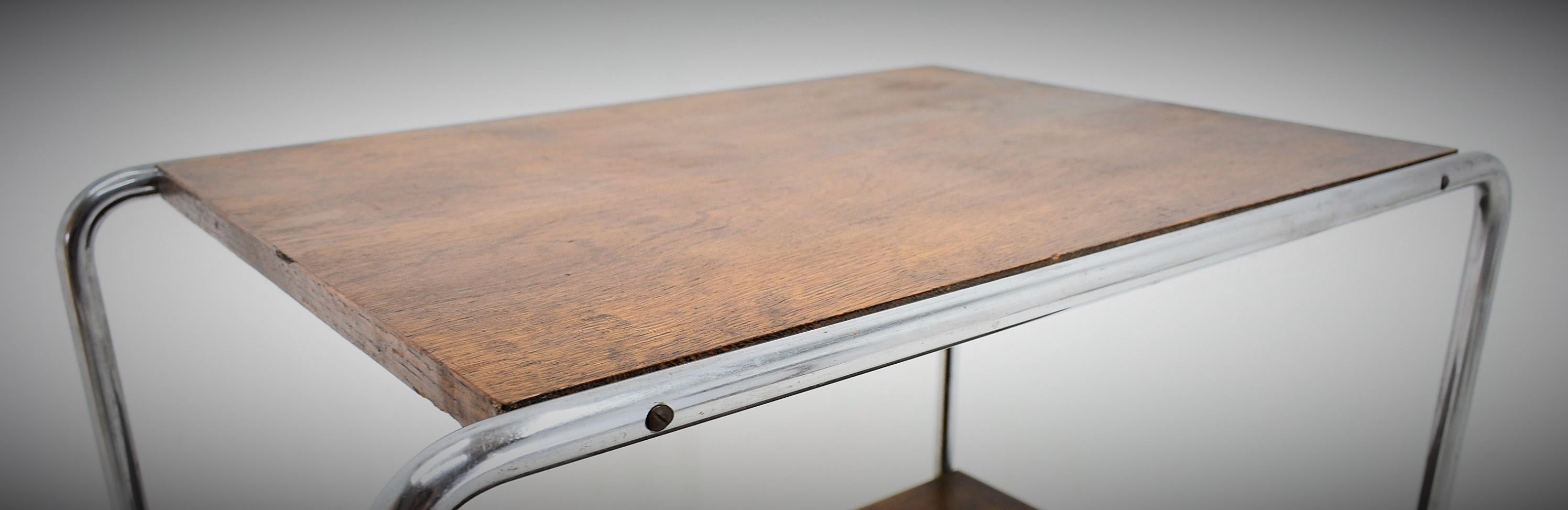 Verchromter Bauhaus-Tisch von Marcel Breuer für Mucke Melder, 1930er Jahre im Angebot 10