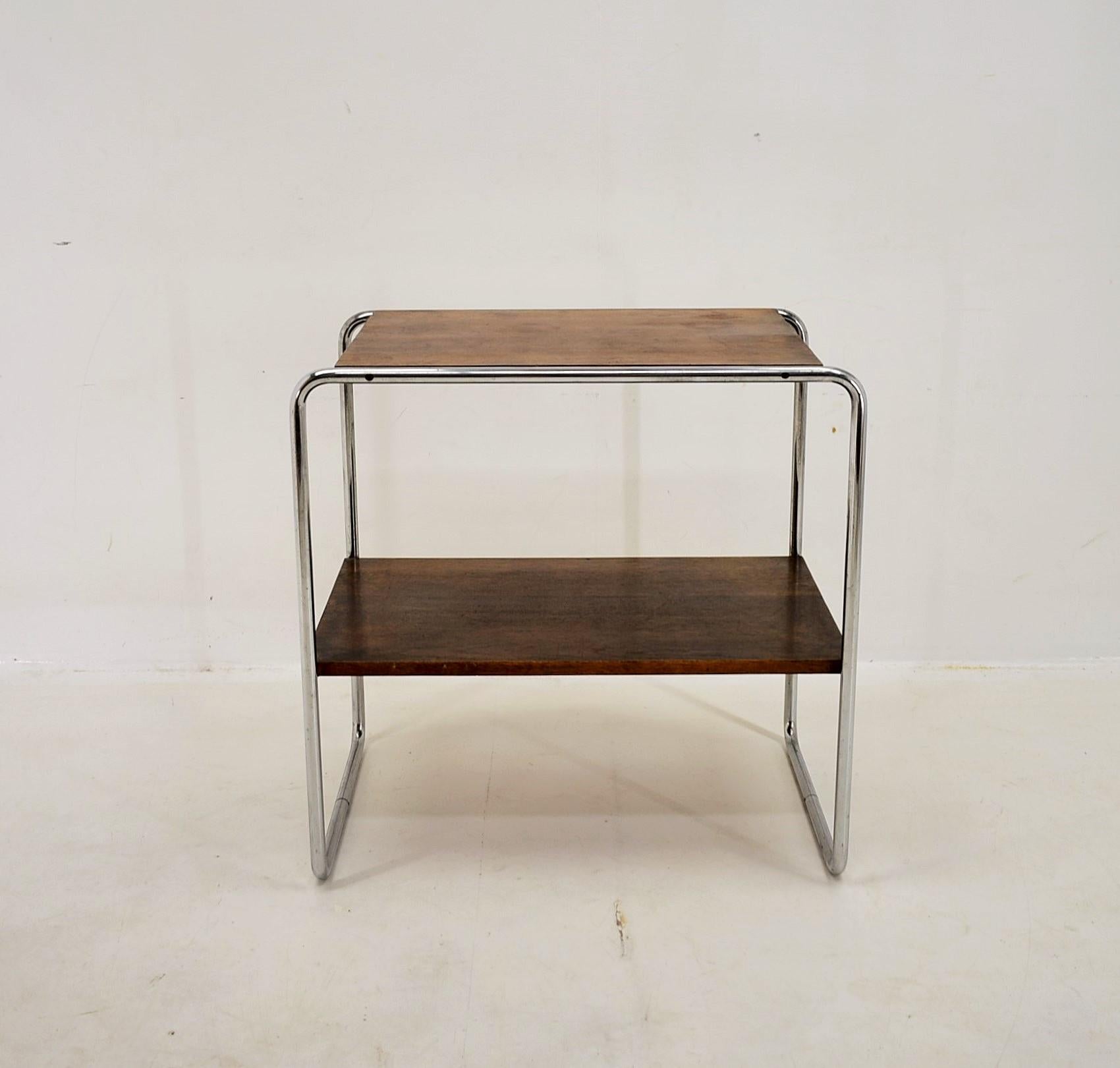 Tchèque Table chromée Bauhaus de Marcel Breuer pour Mucke Melder, années 1930 en vente