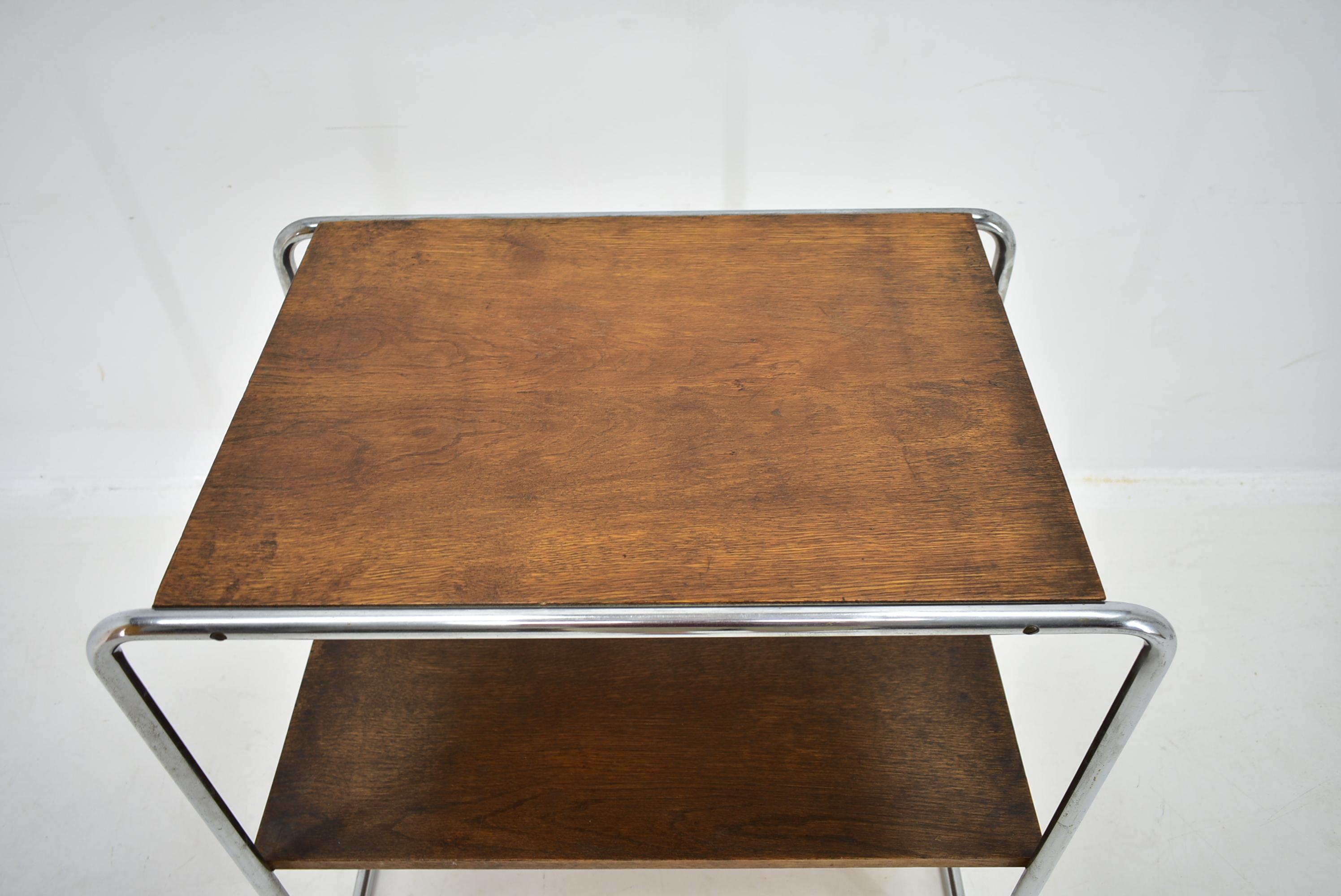 Table chromée Bauhaus de Marcel Breuer pour Mucke Melder, années 1930 Bon état - En vente à Praha, CZ