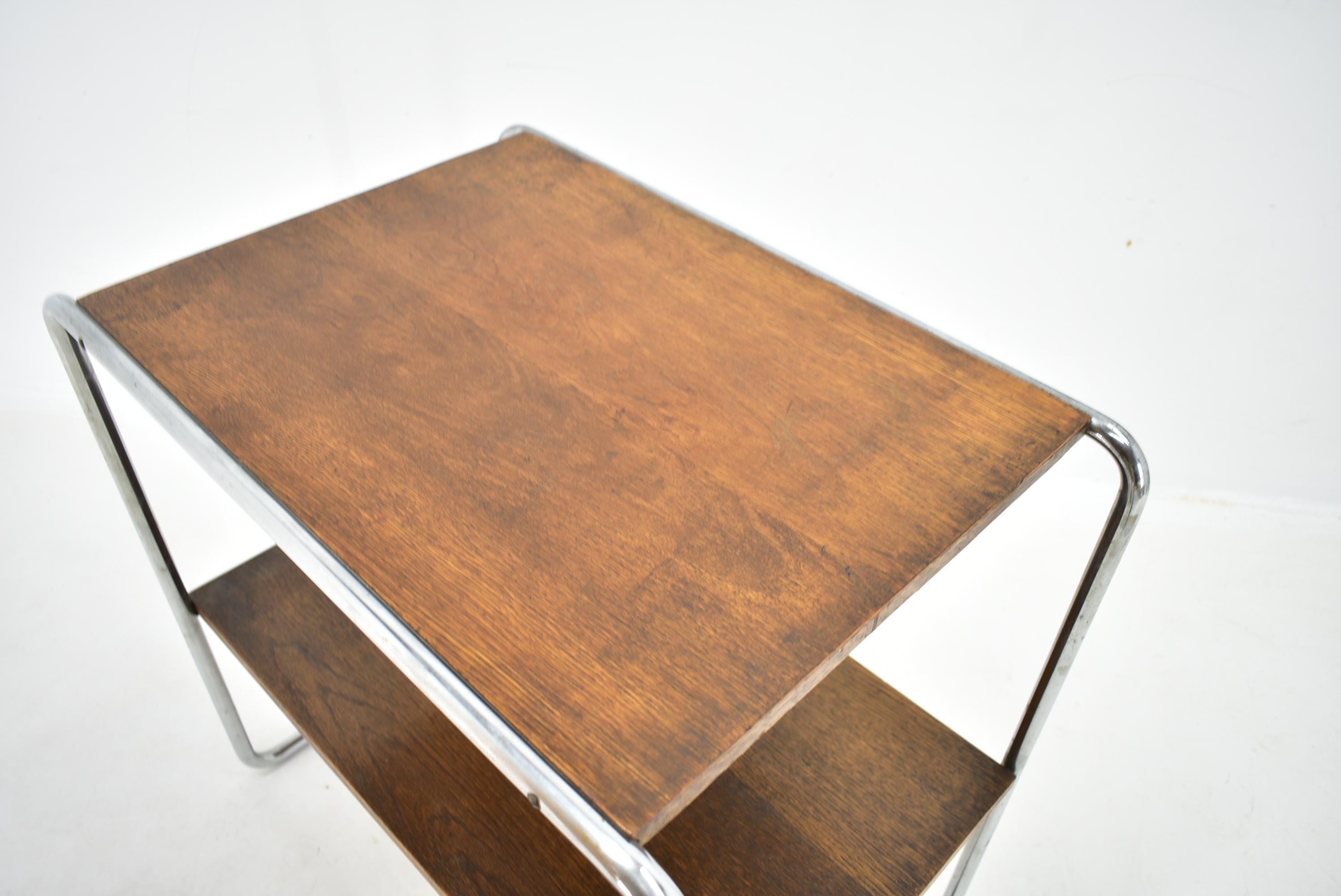 Verchromter Bauhaus-Tisch von Marcel Breuer für Mucke Melder, 1930er Jahre (Tschechisch) im Angebot