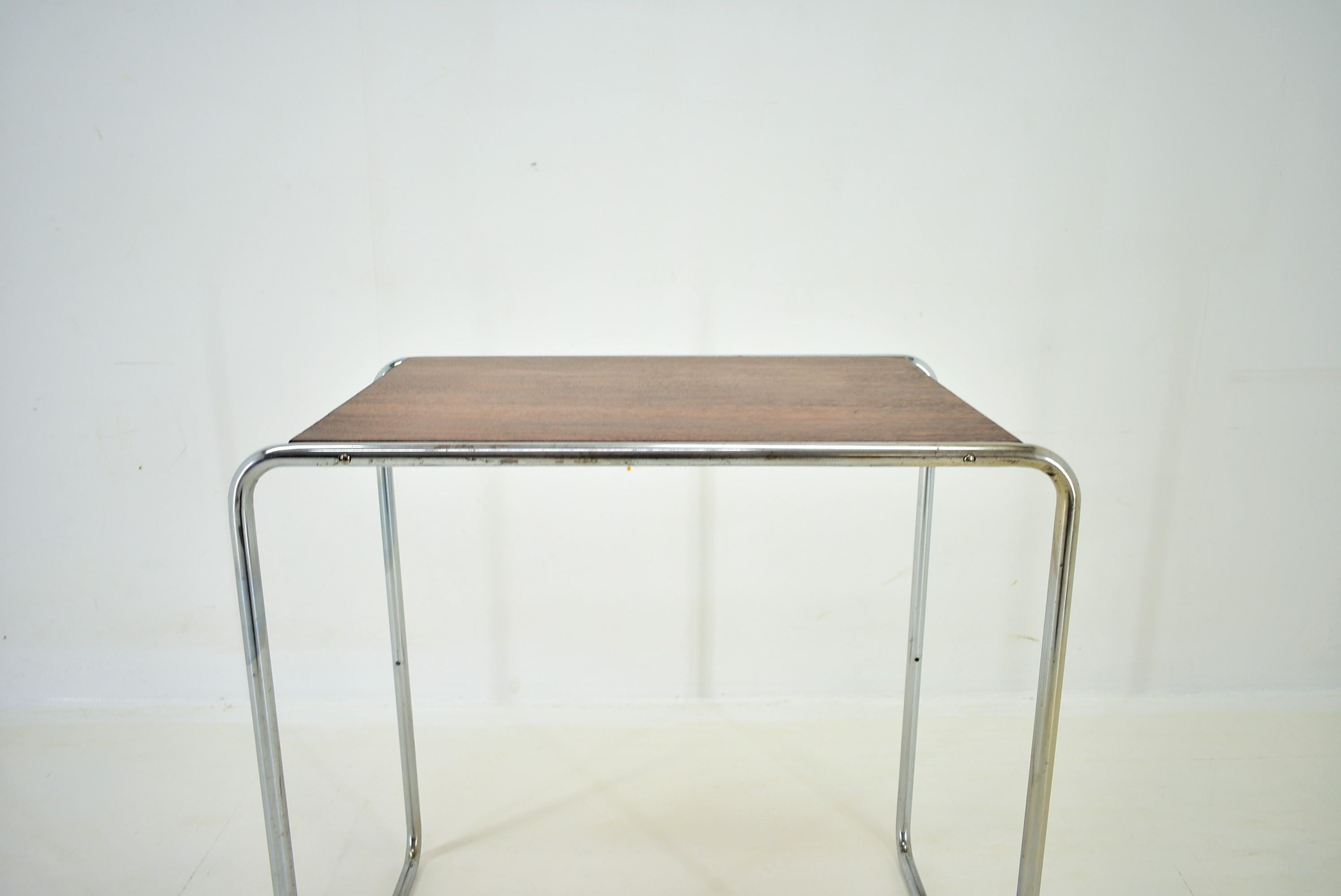 Verchromter Bauhaus-Tisch von Marcel Breuer für Mucke Melder, 1930er Jahre im Angebot 1