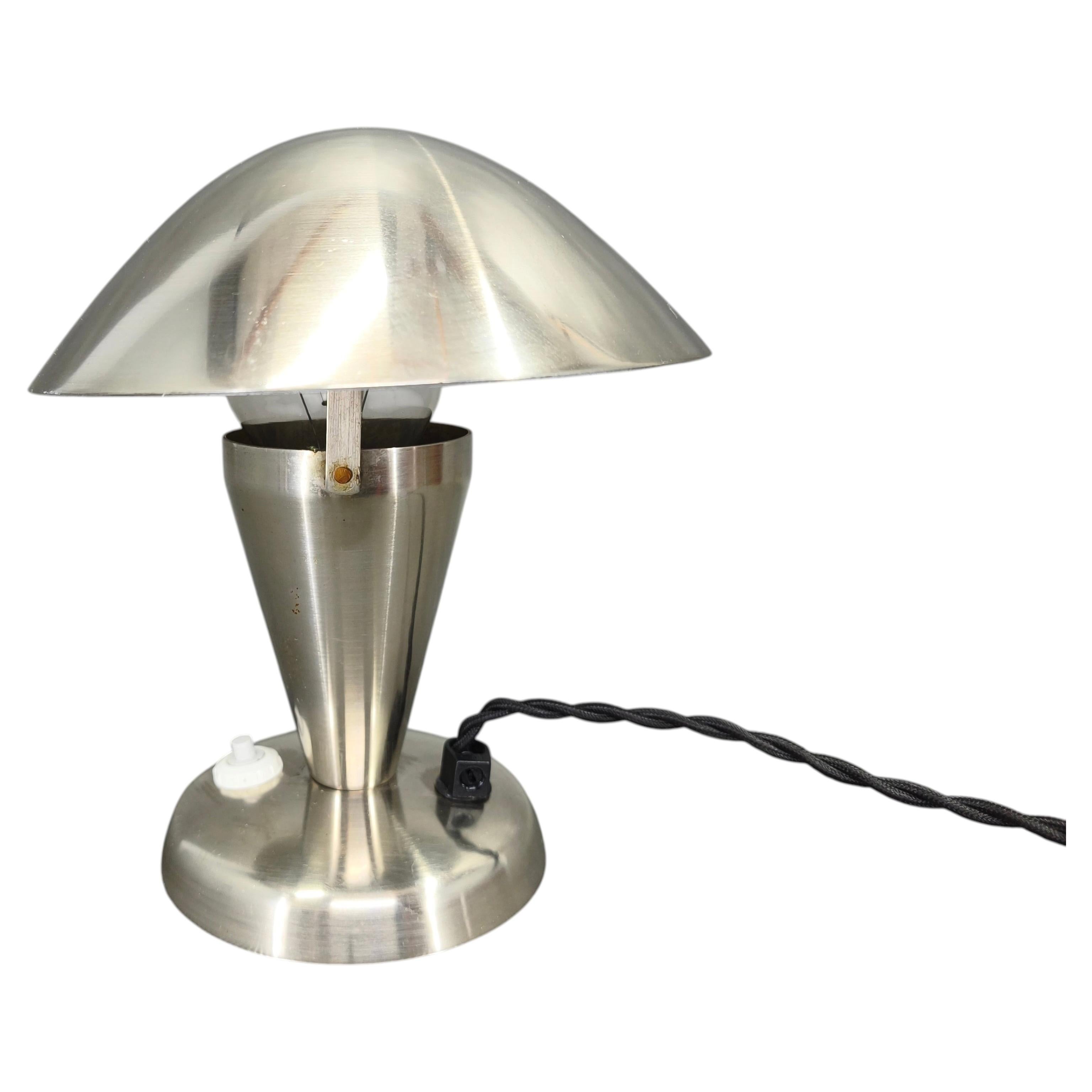 Bauhaus Chrome Table Lamp with Adjustable Shade, 1930s