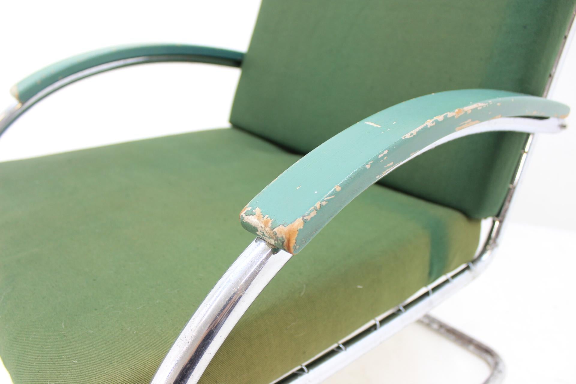 Bauhaus Chrome Tubular Armchair, Anton Lorenz 'Thonet', 1930s 3