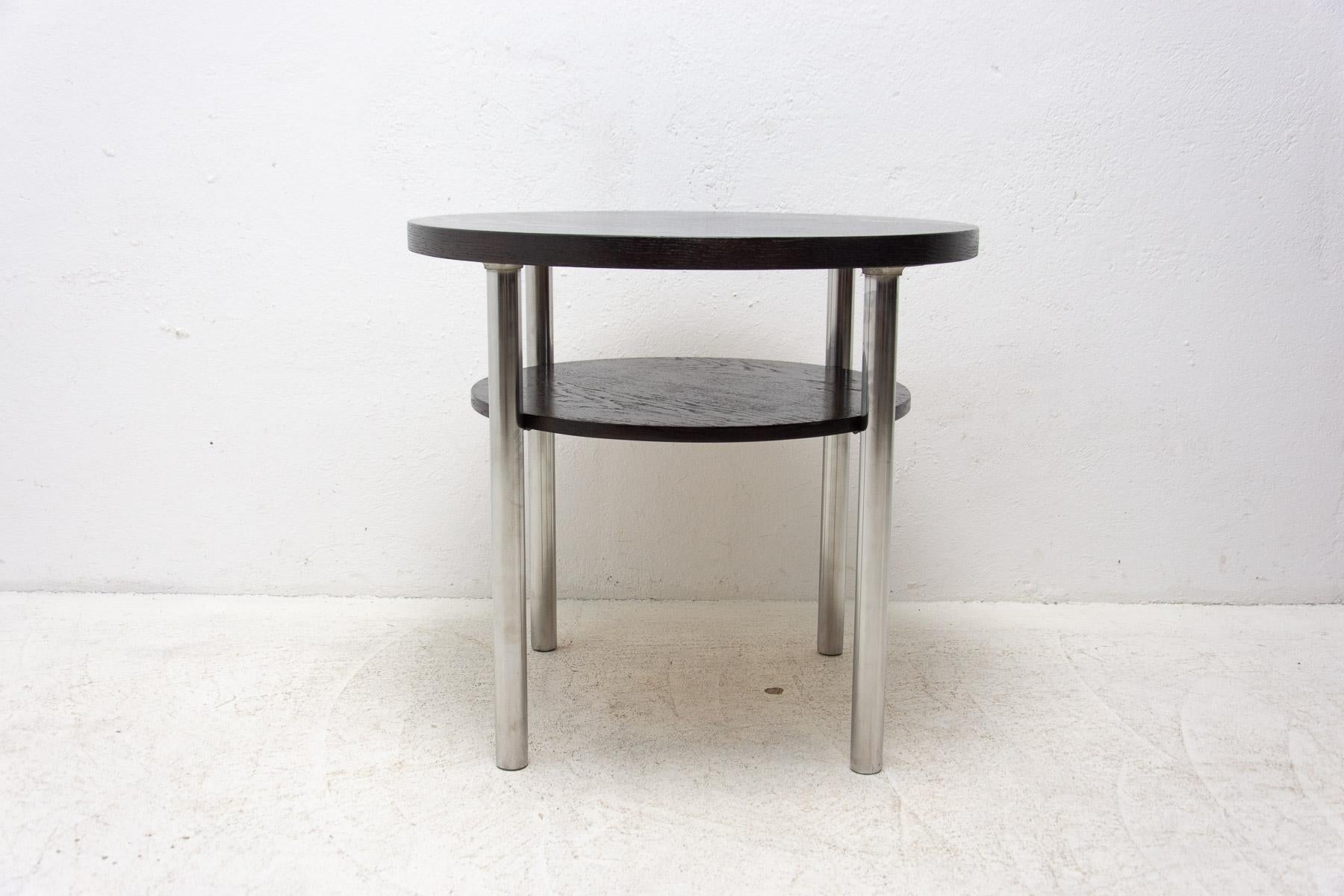 Bauhaus Chromed Coffee Table by Robert Slezak, 1930s For Sale 4