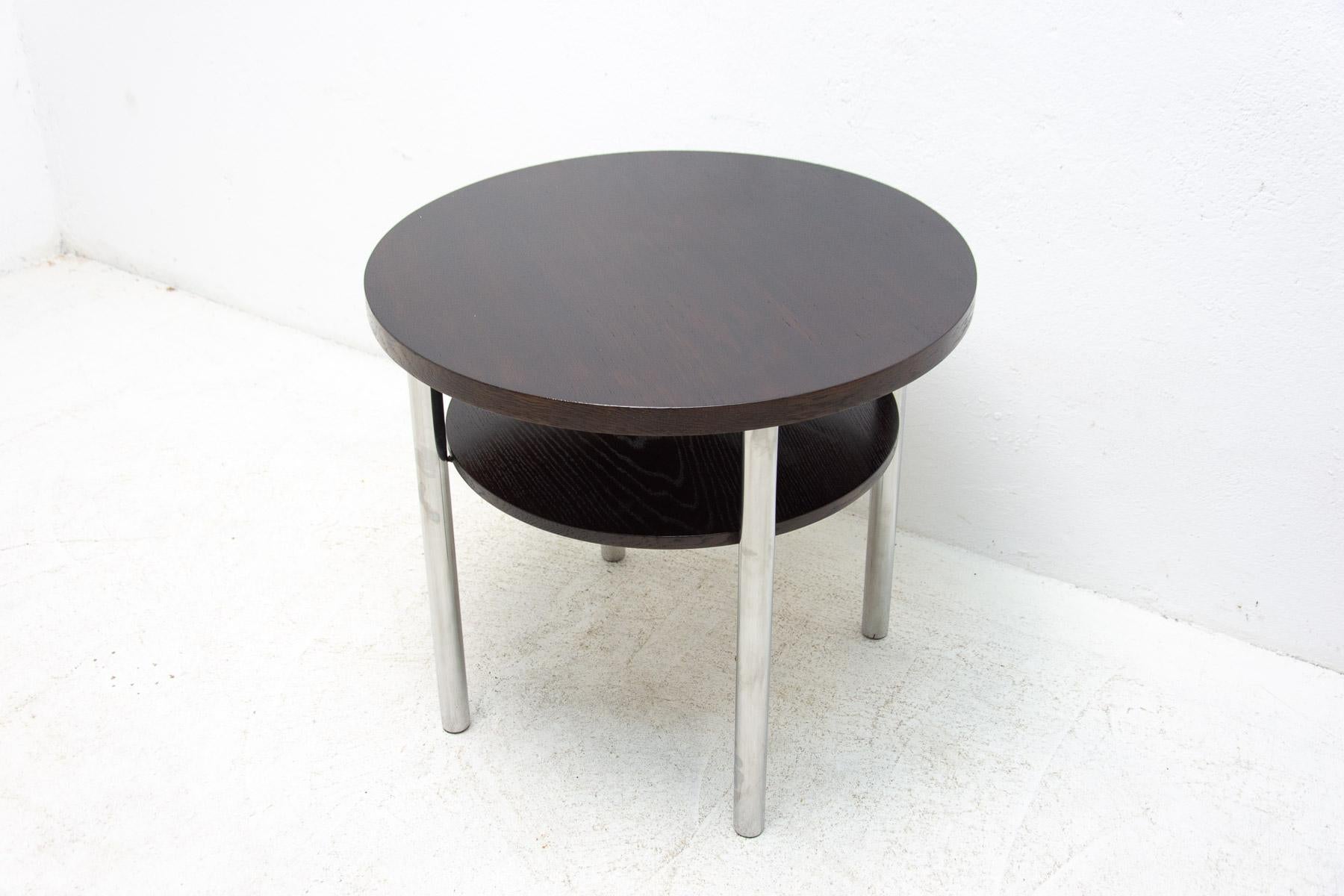 Bauhaus Chromed Coffee Table by Robert Slezak, 1930s For Sale 6