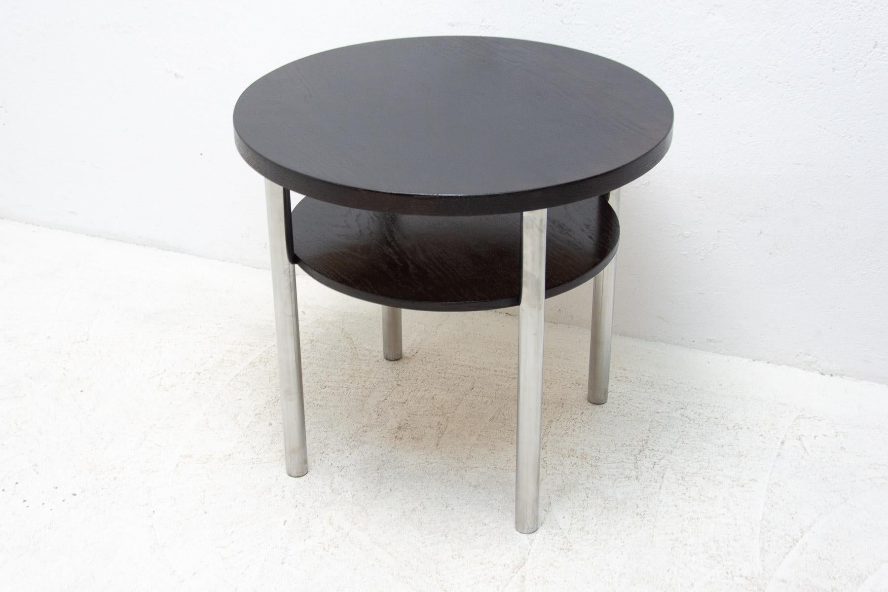 Bauhaus Chromed Coffee Table by Robert Slezak, 1930s For Sale 6