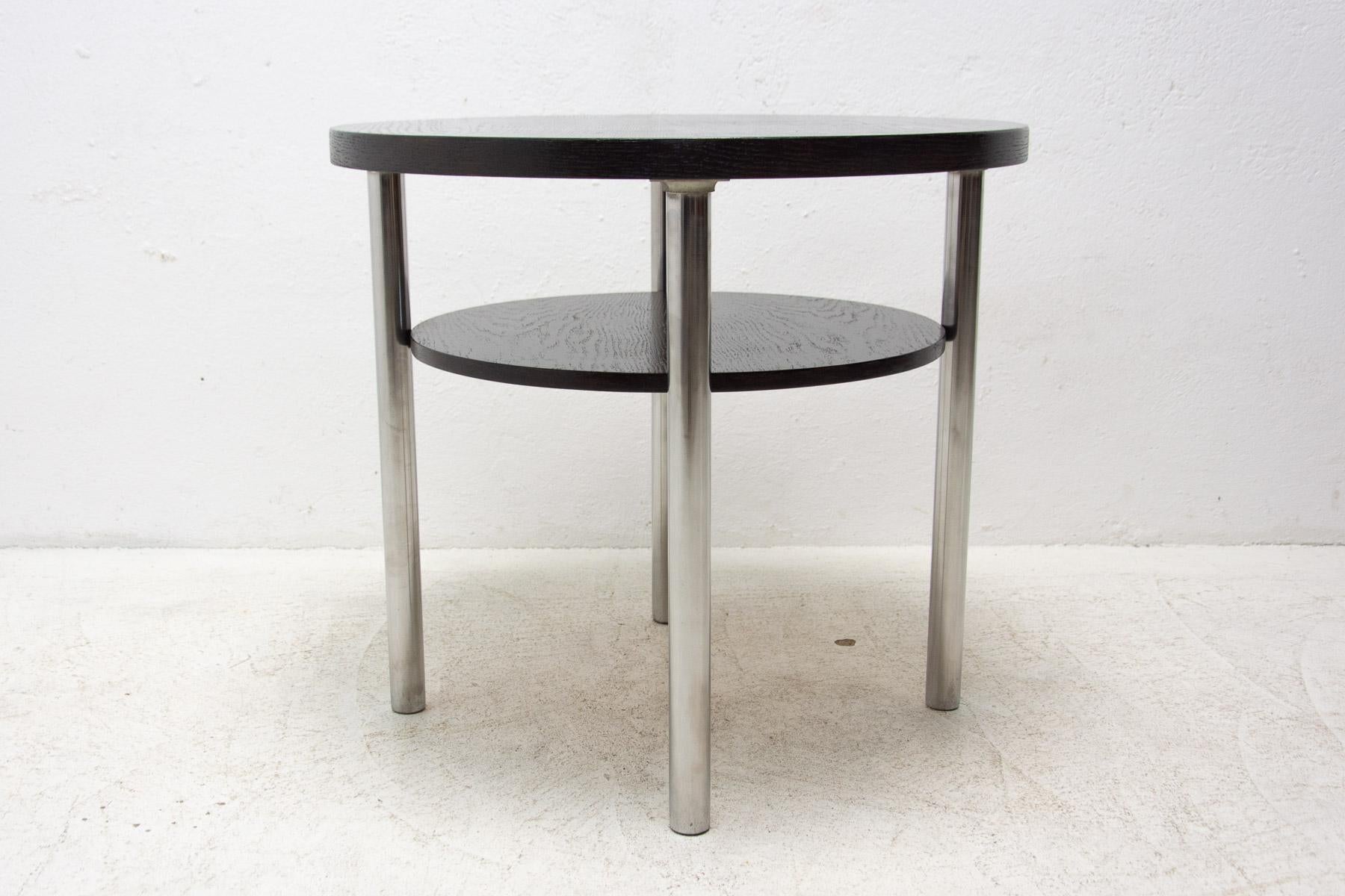 Czech Bauhaus Chromed Coffee Table by Robert Slezak, 1930s For Sale