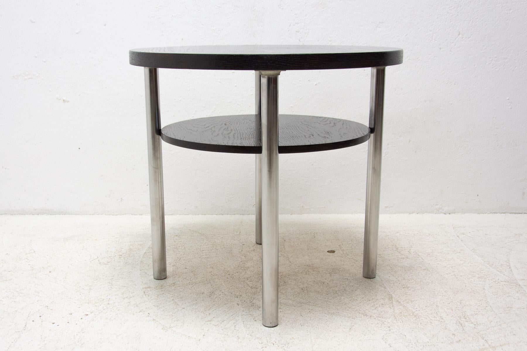 Czech Bauhaus Chromed Coffee Table by Robert Slezak, 1930s