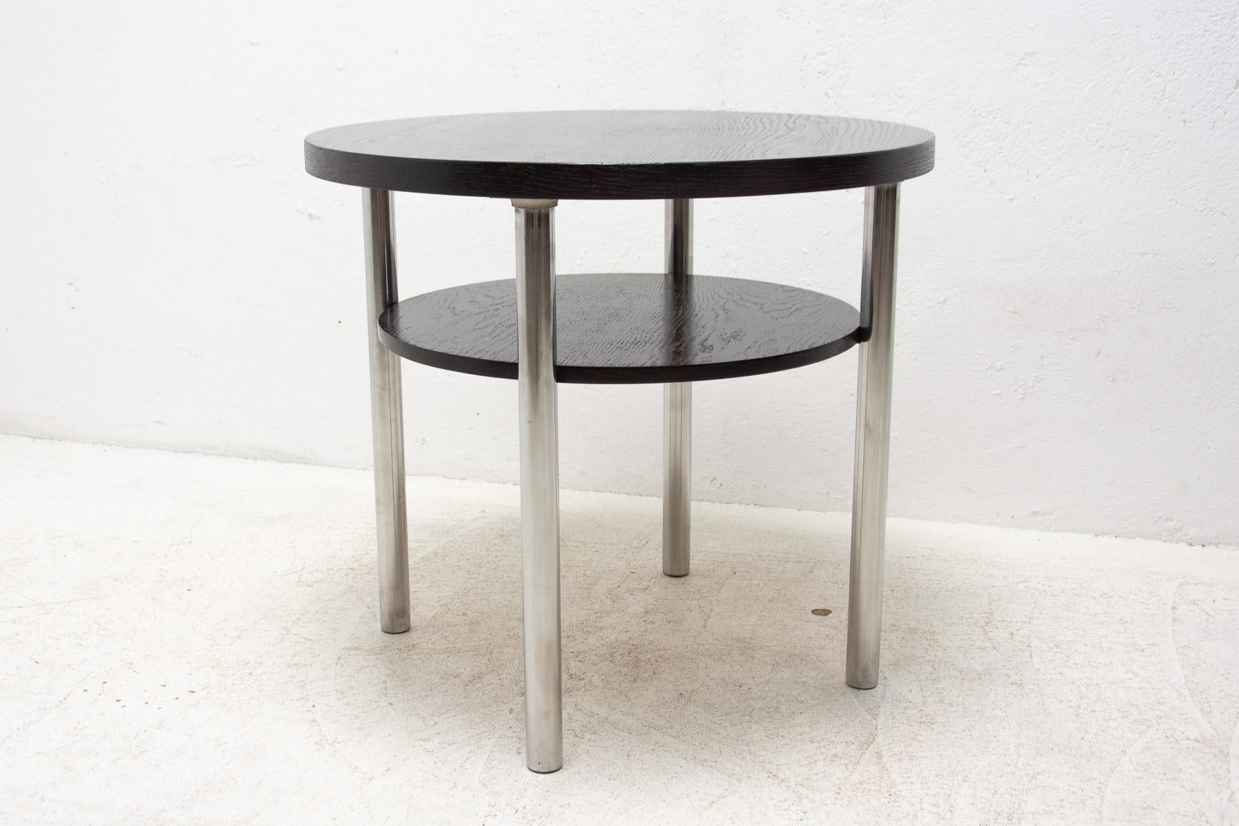 20th Century Bauhaus Chromed Coffee Table by Robert Slezak, 1930s For Sale
