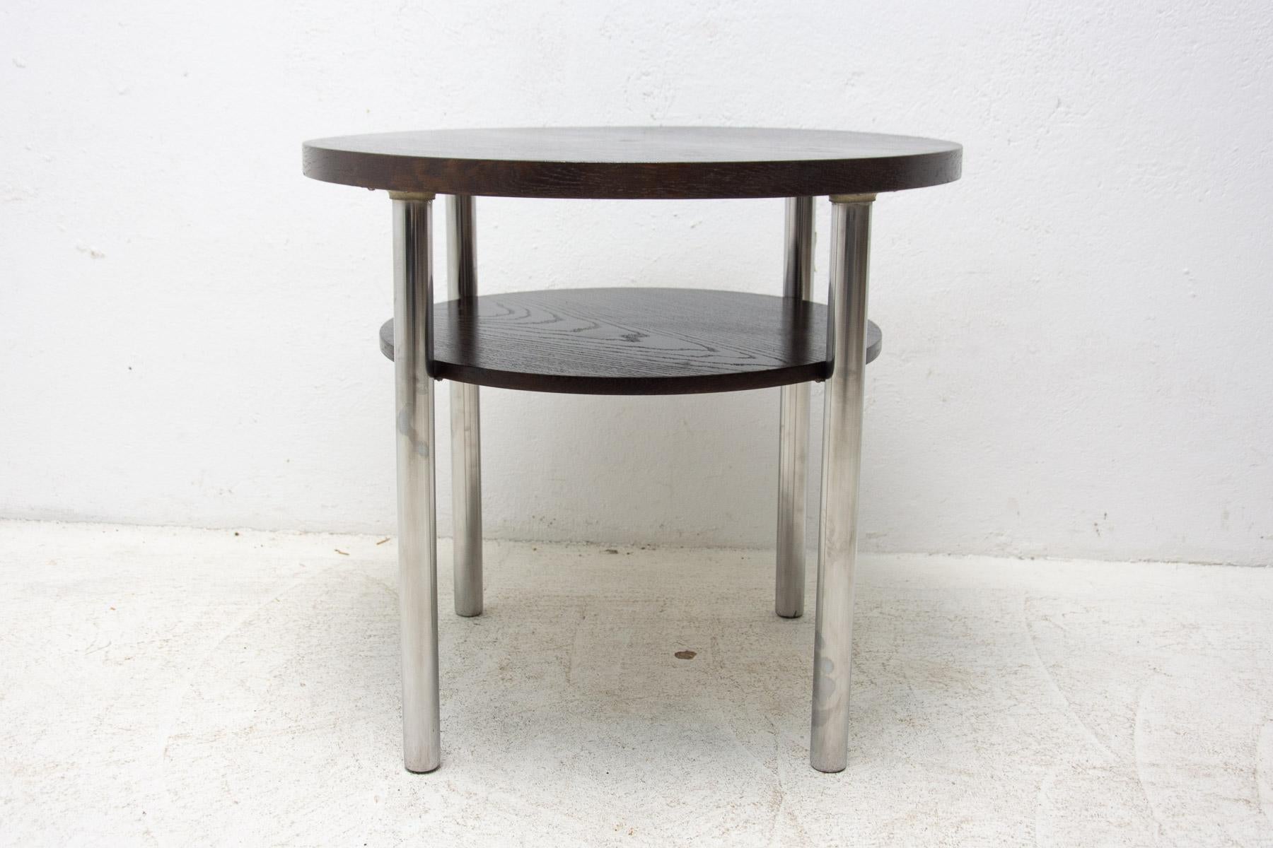 Bauhaus Chromed Coffee Table by Robert Slezak, 1930s For Sale 4