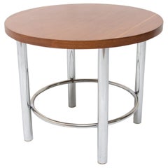 Table basse chromée Bauhaus de Robert Slezak, années 1930