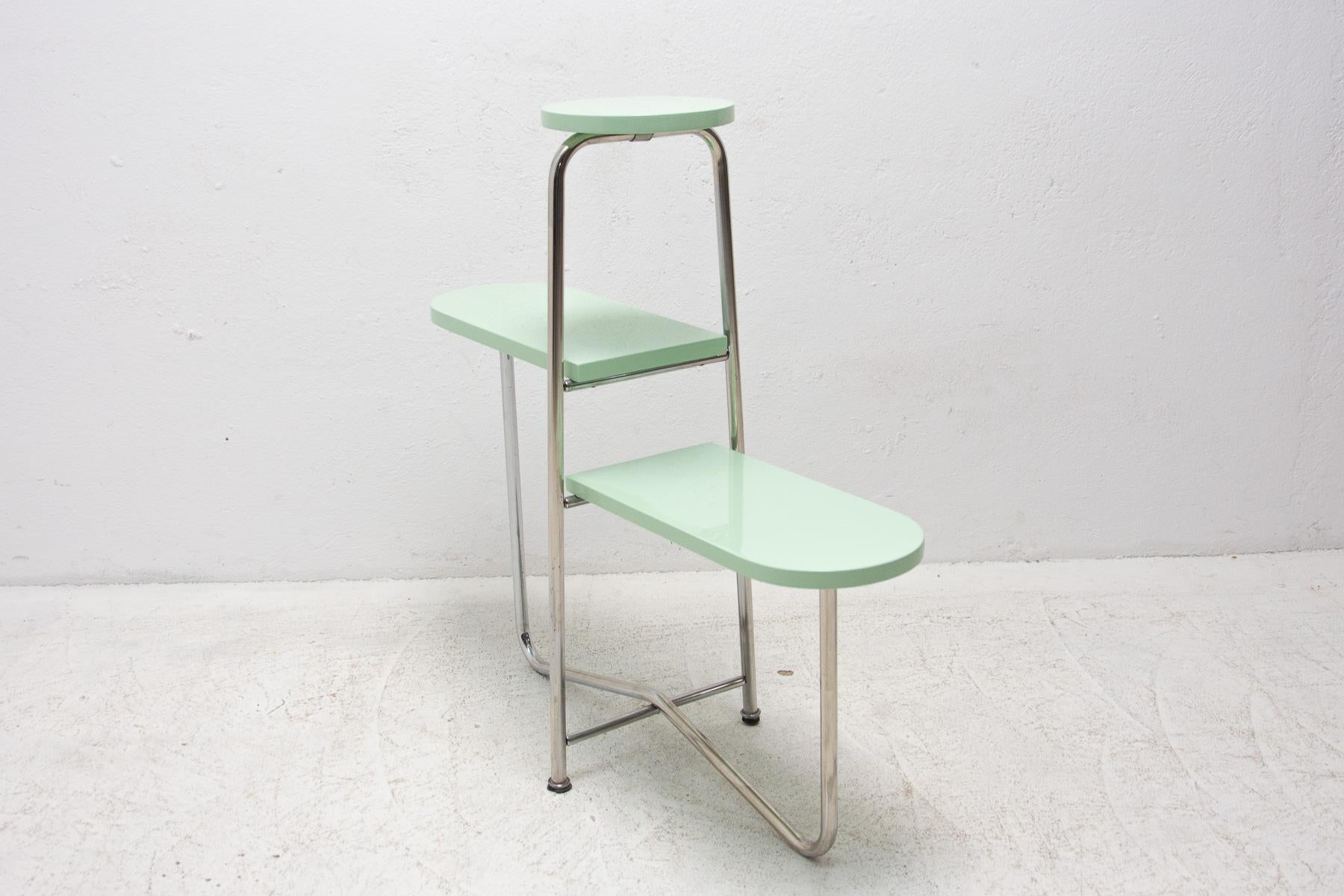 Plaqué Pupitre à fleurs chromé Bauhaus, années 1930, Tchécoslovaquie en vente