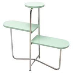 Pupitre à fleurs chromé Bauhaus, années 1930, Tchécoslovaquie