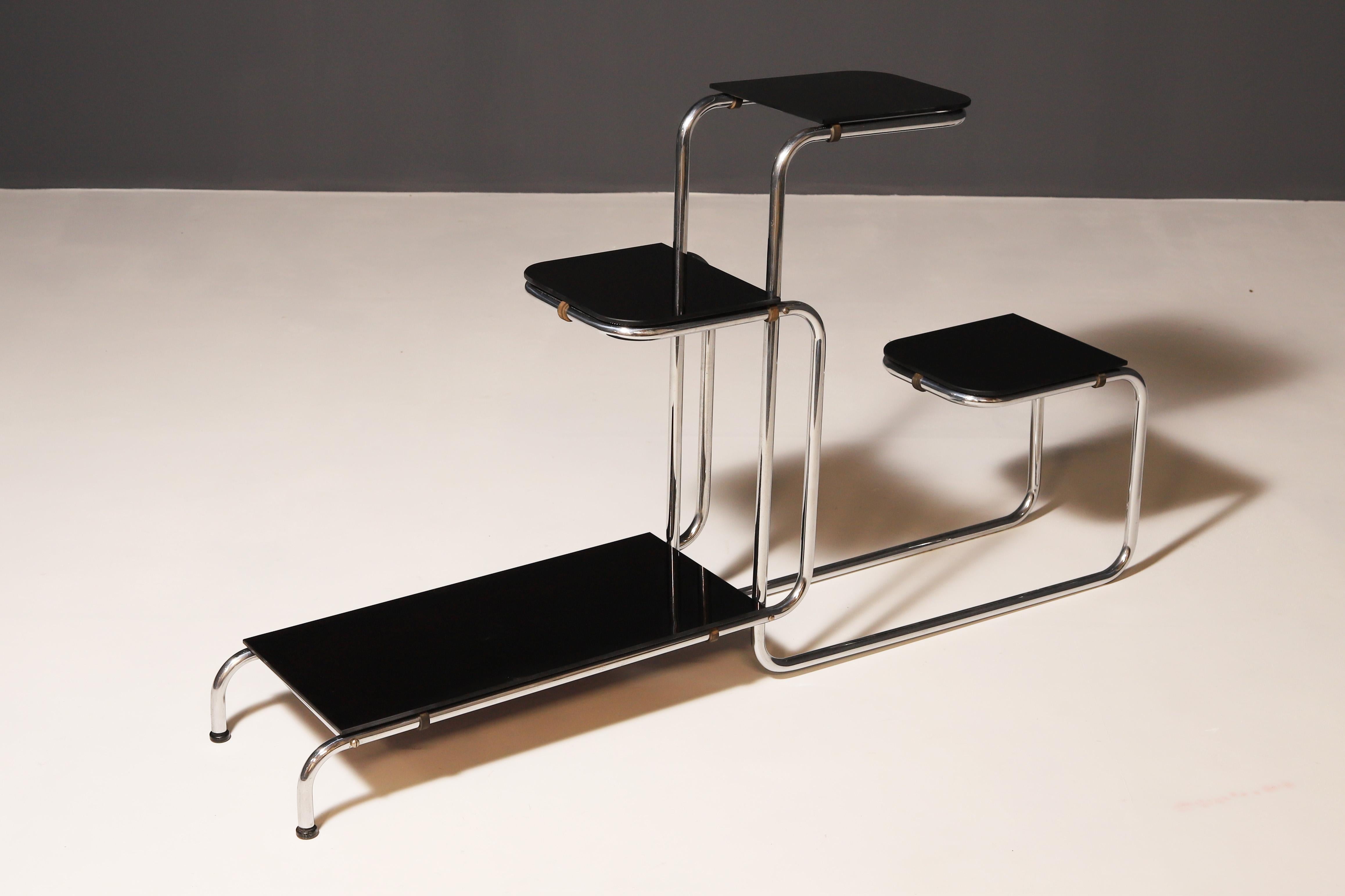 Jardinera cromada Bauhaus de Emile Guyot, años 30 en Bueno estado para la venta en Prague 8, CZ