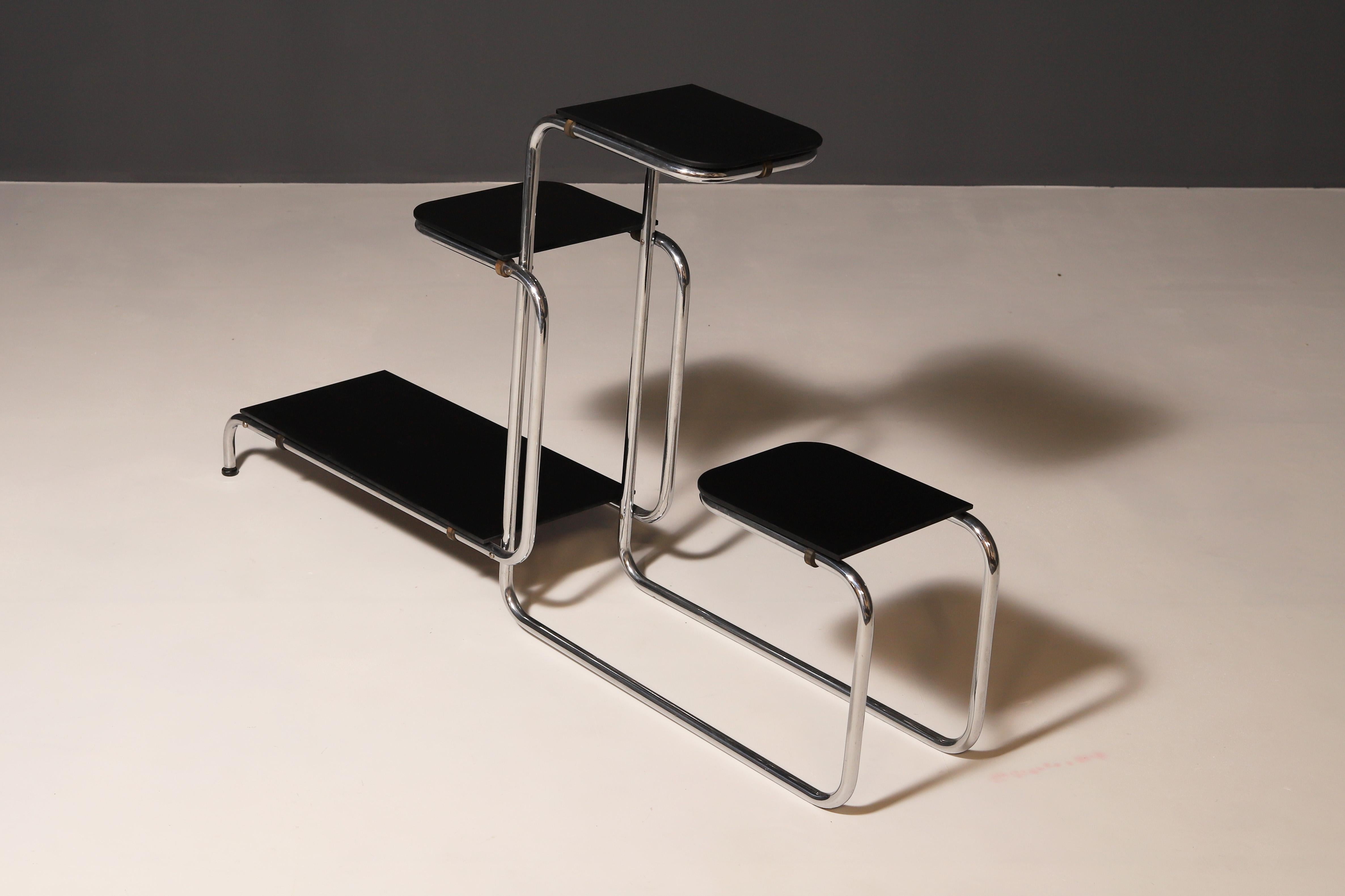 Jardinera cromada Bauhaus de Emile Guyot, años 30 Metal en venta