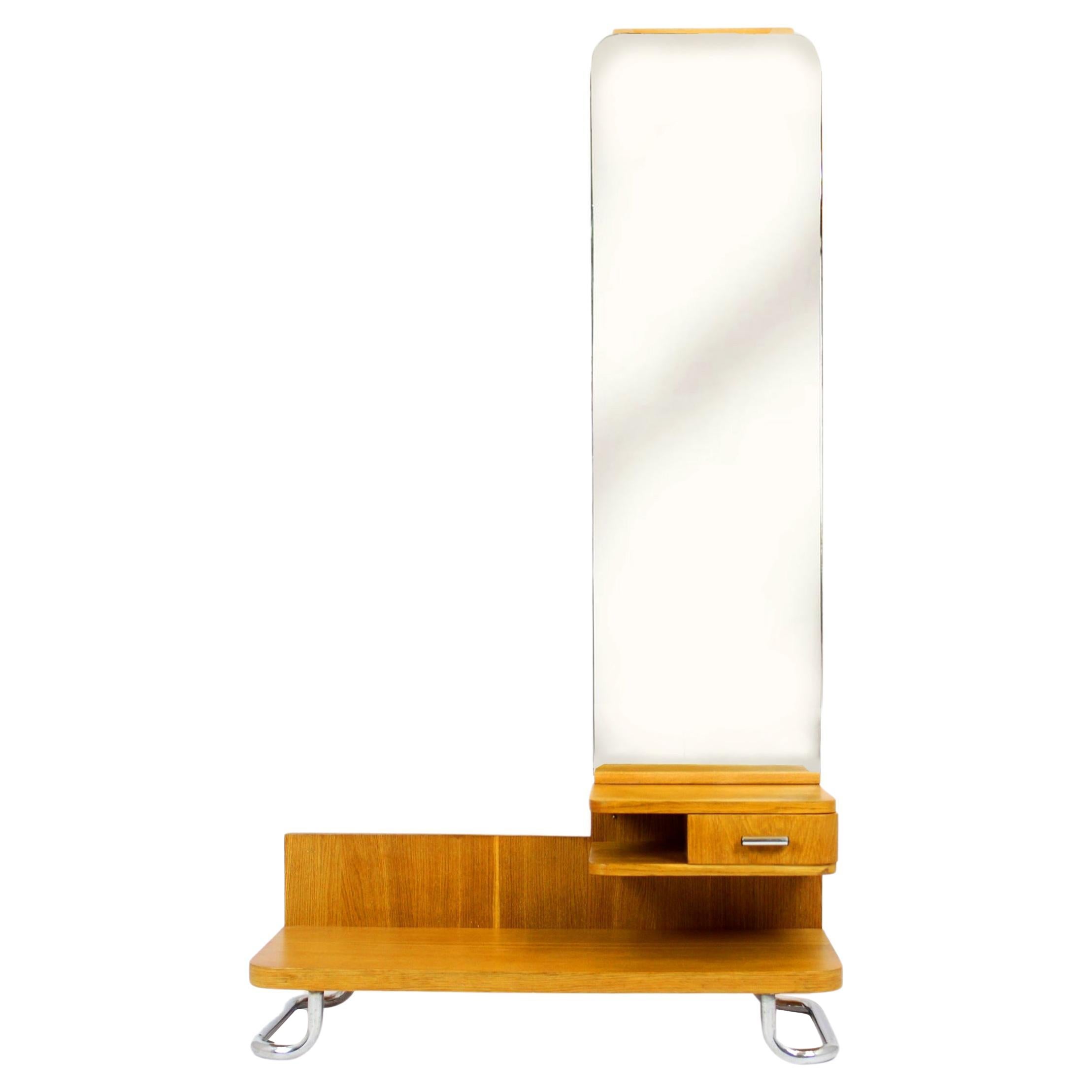 Bauhaus Chromed Tubular Steel Dressing Table, 1940s