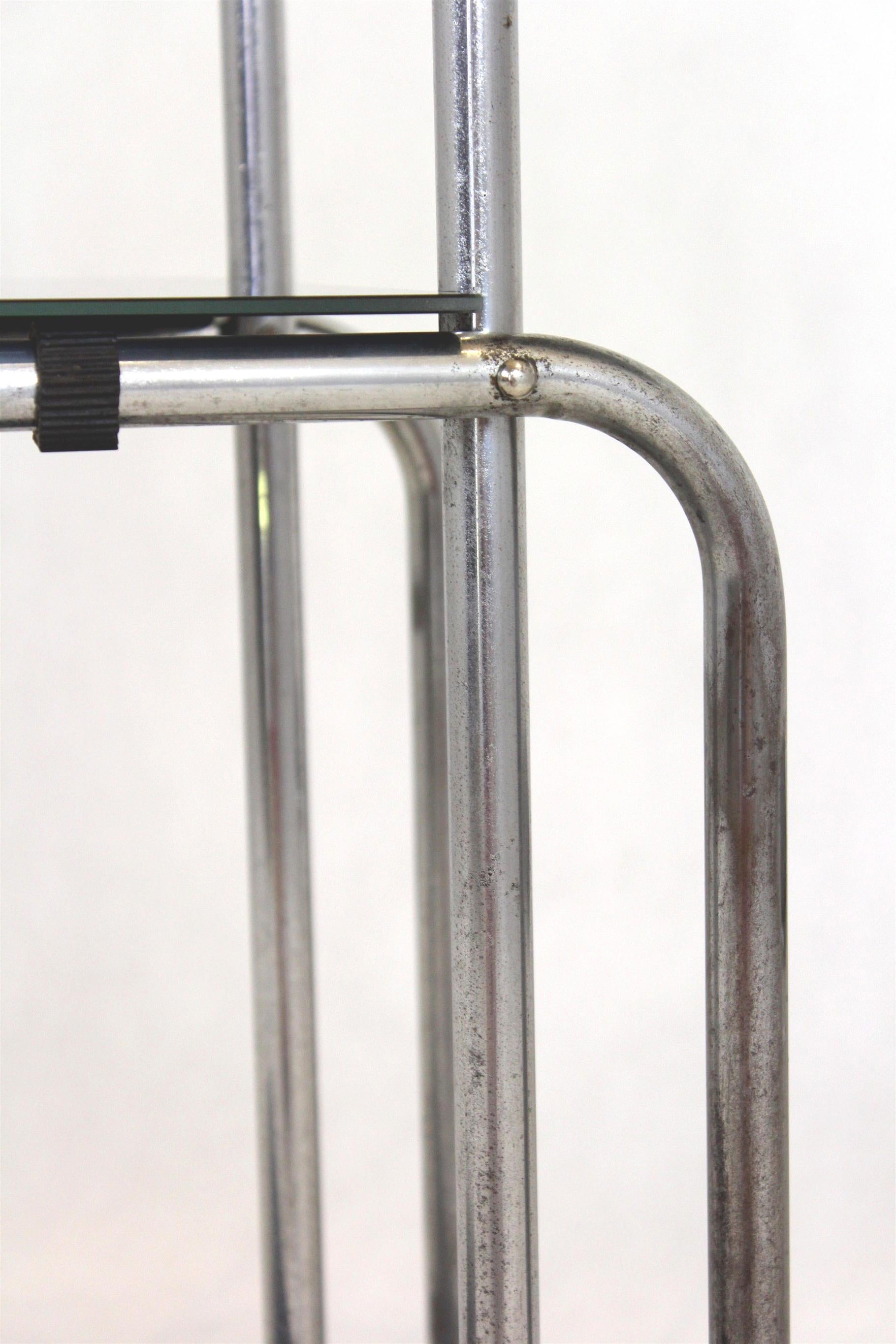 Bauhaus Chromed Tubular Steel Etagere, 1940s 12