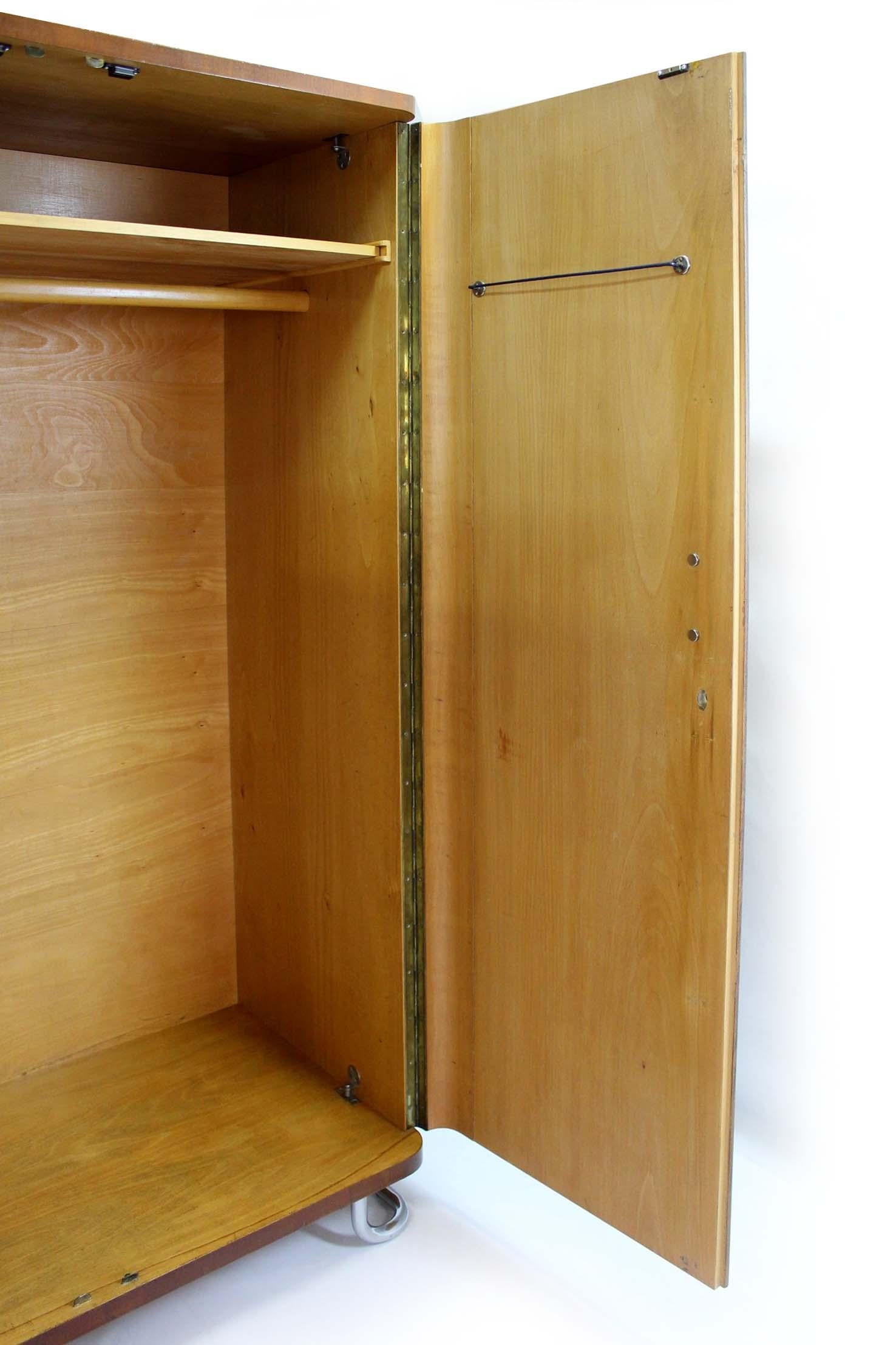 Bauhaus Chromed Tubular Steel Wardrobe by Hynek Gottwald, 1940s 8