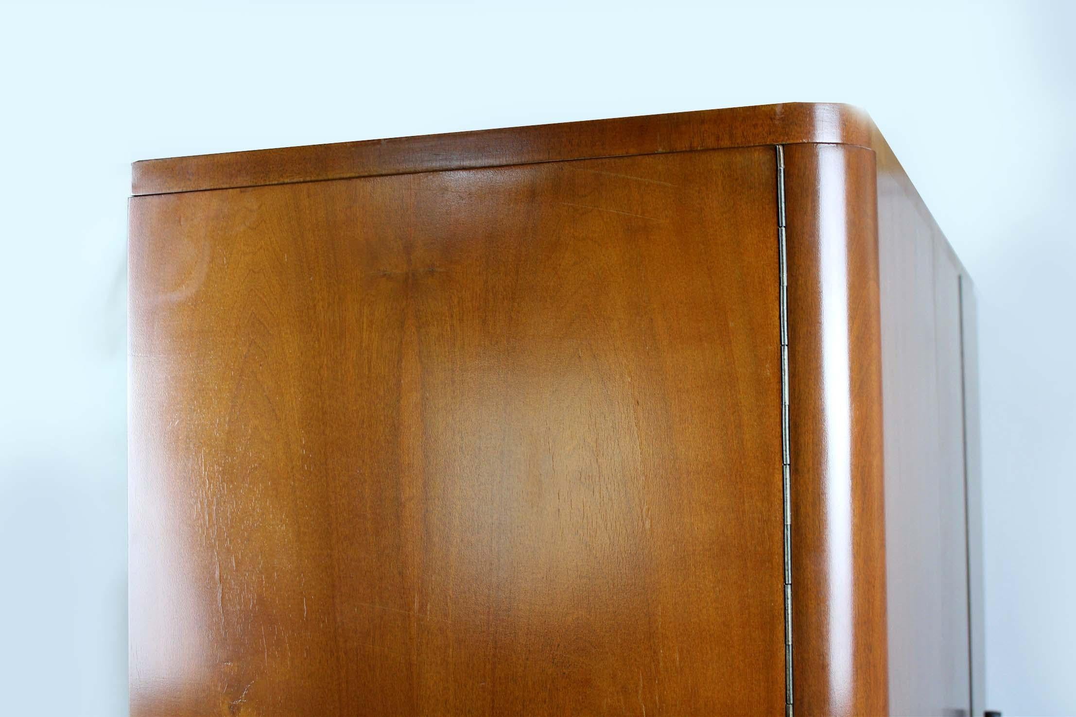 Bauhaus Chromed Tubular Steel Wardrobe by Hynek Gottwald, 1940s 13