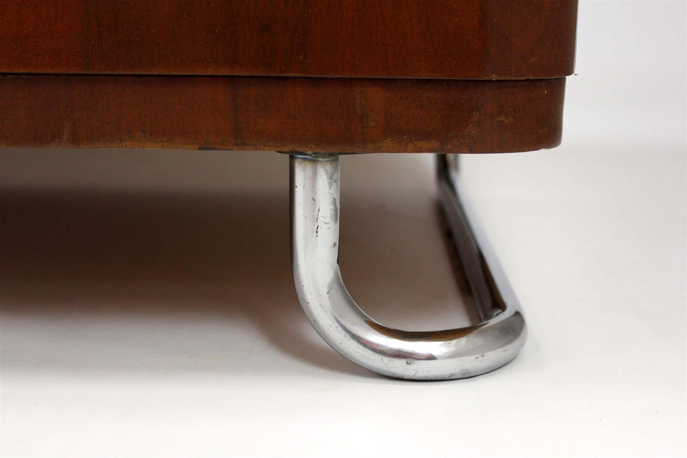 20th Century Bauhaus Chromed Tubular Steel Wardrobe by Hynek Gottwald, 1940s