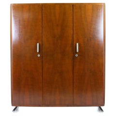 Armadio in acciaio tubolare cromato Bauhaus di Hynek Gottwald, anni '40