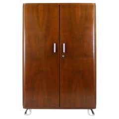 Bauhaus-Kleiderschrank aus verchromtem Stahlrohr von Hynek Gottwald, 1940er Jahre