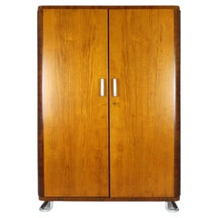 Armoire en acier tubulaire chromé Bauhaus de Hynek Gottwald, années 1930