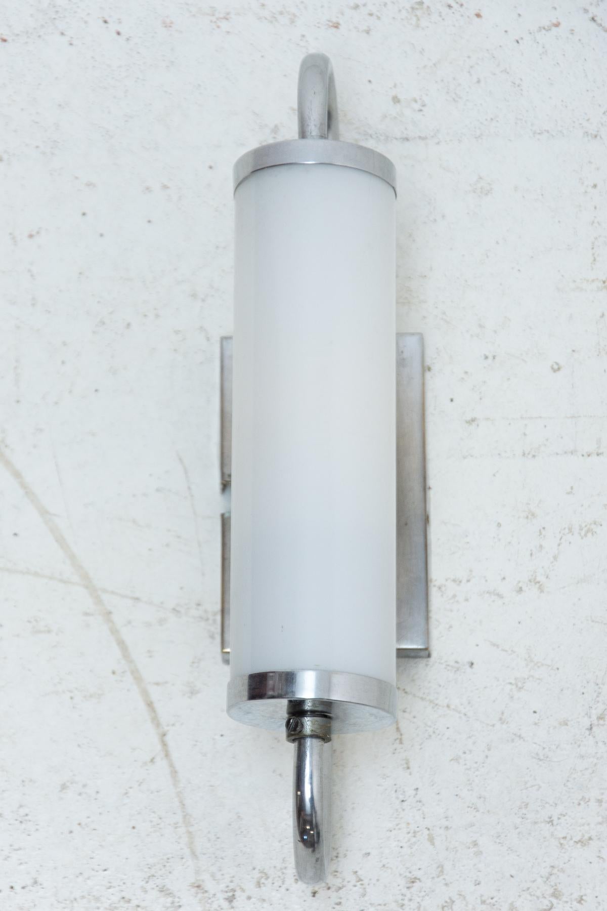 Bauhaus Chromed Wall Lamp, 1930´s, Czechoslovakia 7