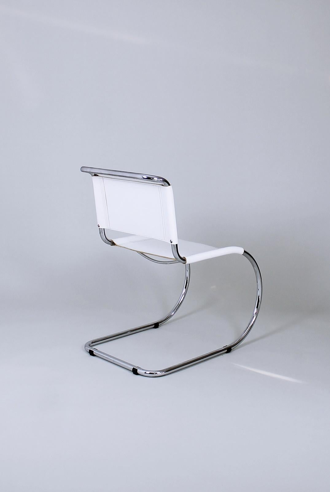 Chrome Bauhaus Classic MR 10 Chairs by Ludwig Mies van der Rohe Germany, 1980s For Sale