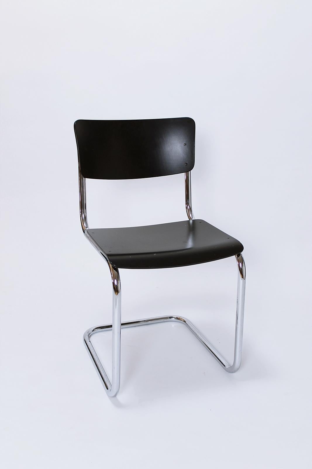 Pressed Bauhaus Classic S43 Cantilevered Chair by Mart Stam for Thonet, Germany For Sale