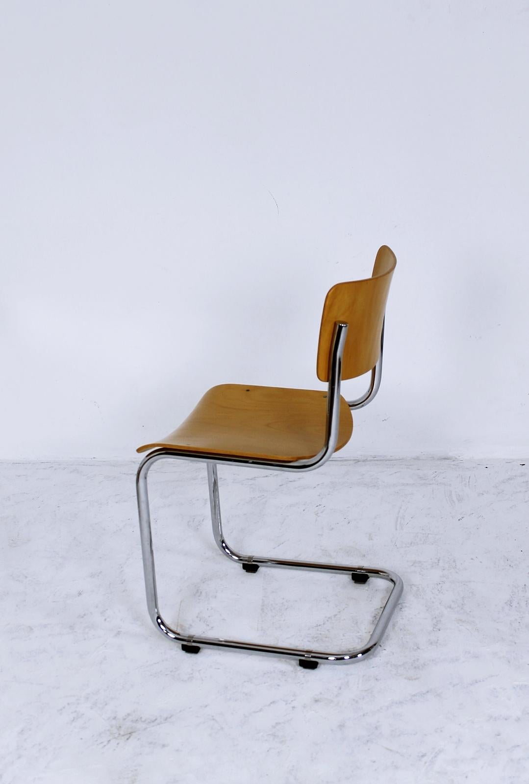 Pressed Bauhaus Classic S43 Cantilevered Chair by Mart Stam for Thonet, Germany