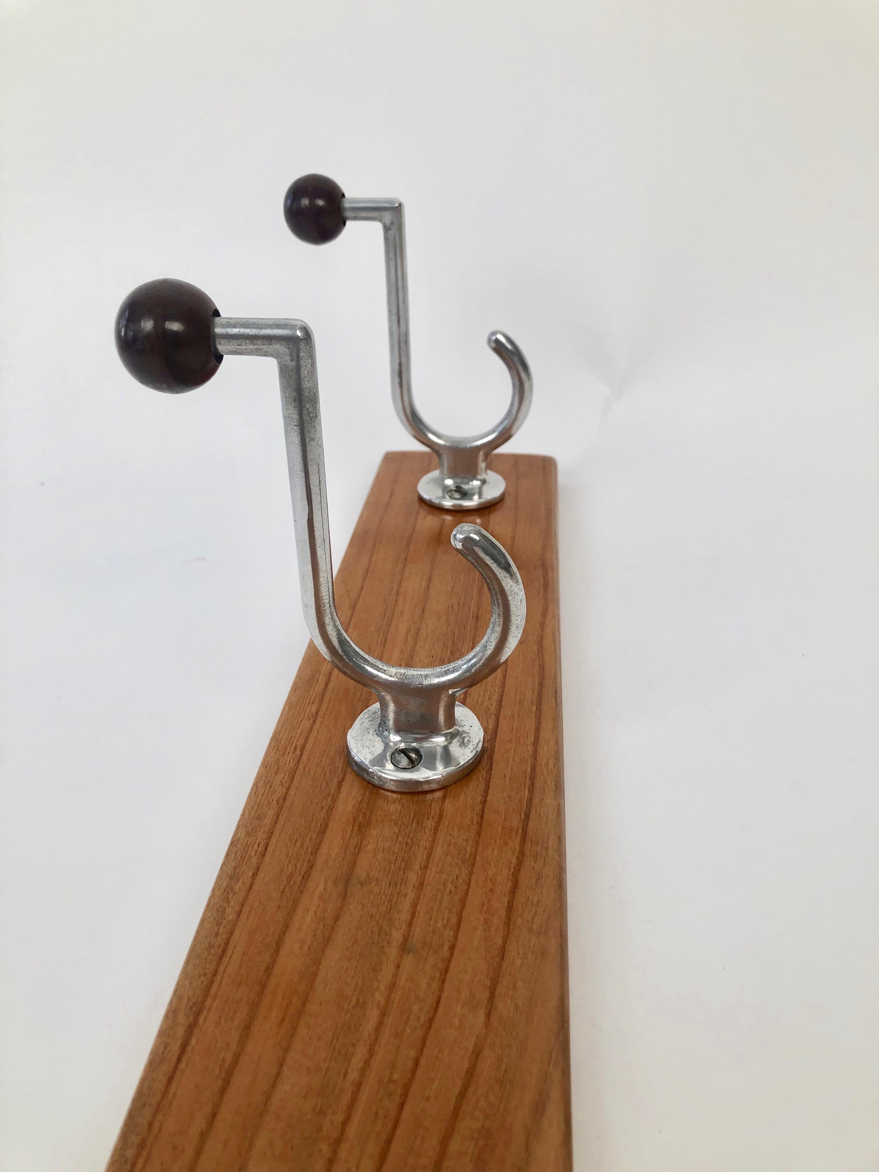 Bauhaus-Garderobenhaken-Set aus den 1930er Jahren, hergestellt in Deutschland 1