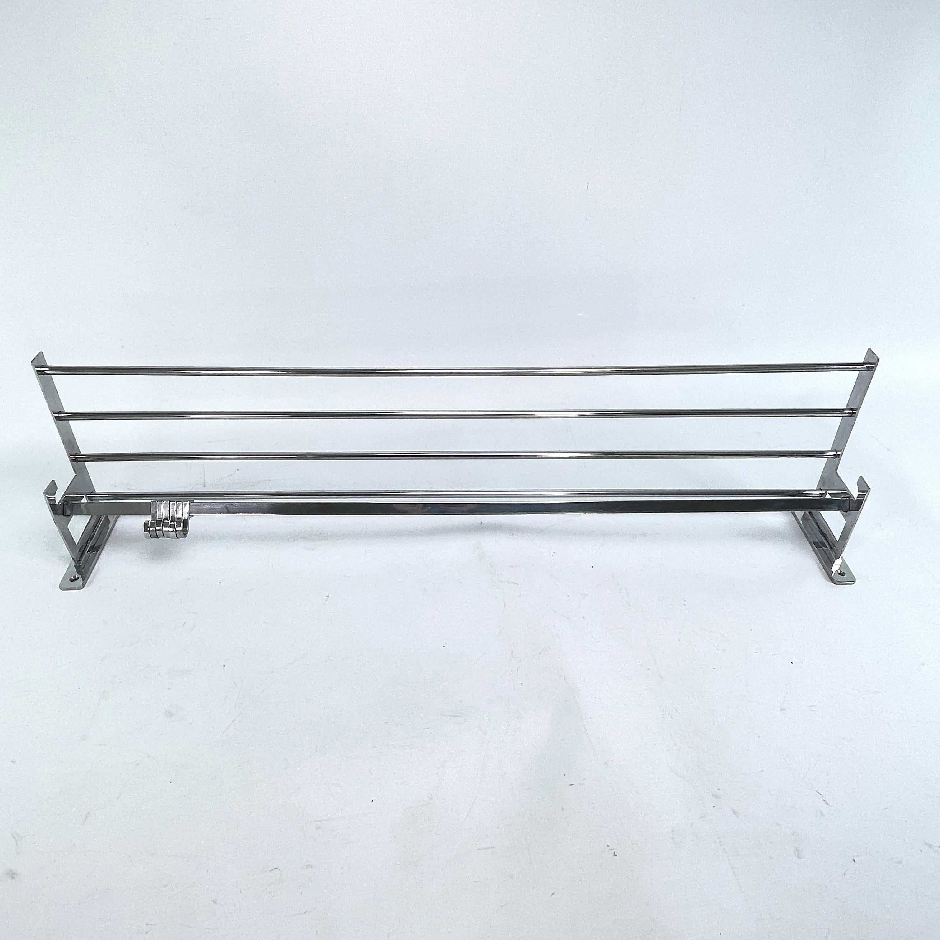 Francese Appendiabiti Bauhaus cromato Art Deco Modernista, anni '30 in vendita