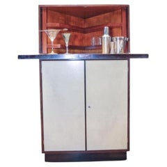 Bauhaus Cocktail Cabinet by Marcel Louis Baugniet with Makers Emblem, 1920s