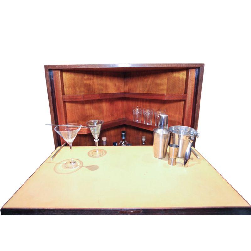 20th Century Bauhaus Cocktail Cabinet by Marcel Louis Baugniet with Makers Emblem, 1920s For Sale