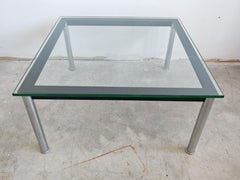 Bauhaus Coffee Table LC10 designed by Le Corbusier and Charlotte Perriand, Italy