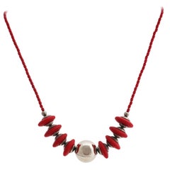 Bauhaus Collier in Chrome and Galalith by Jakob Bengel, around 1920/30