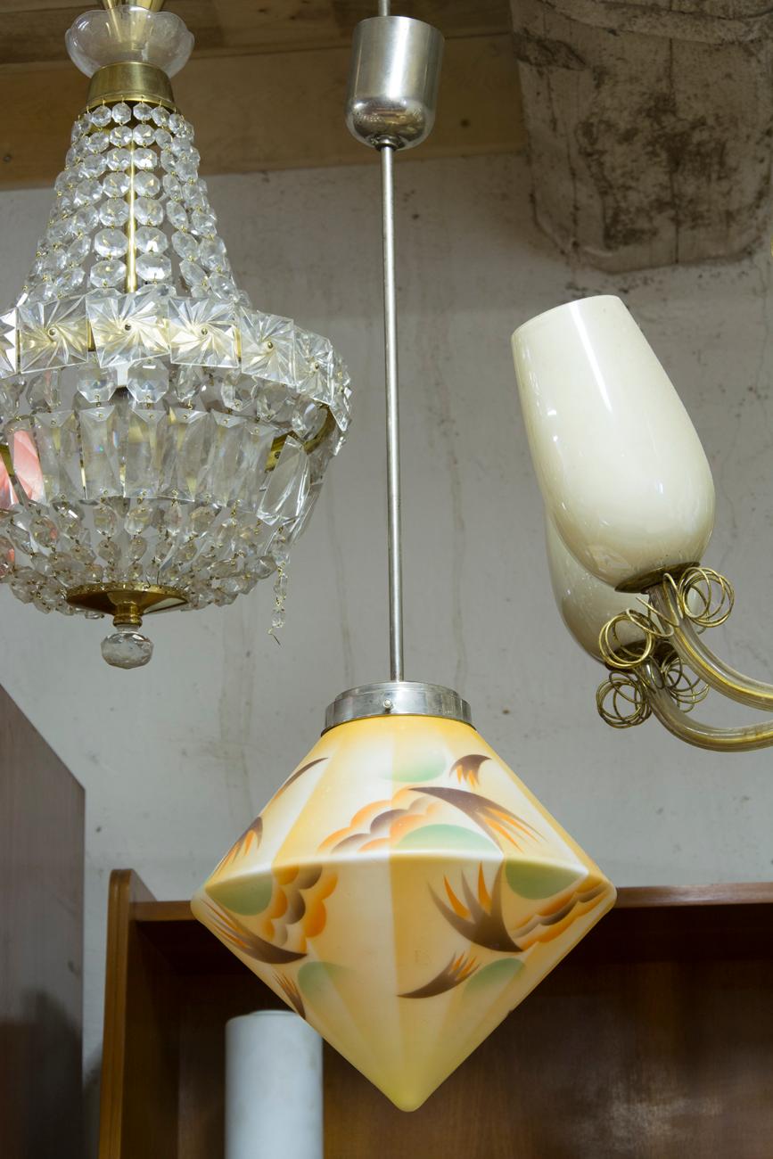Bauhaus Colorfull Pendant Lamp, 1930s, Middle Europe 1