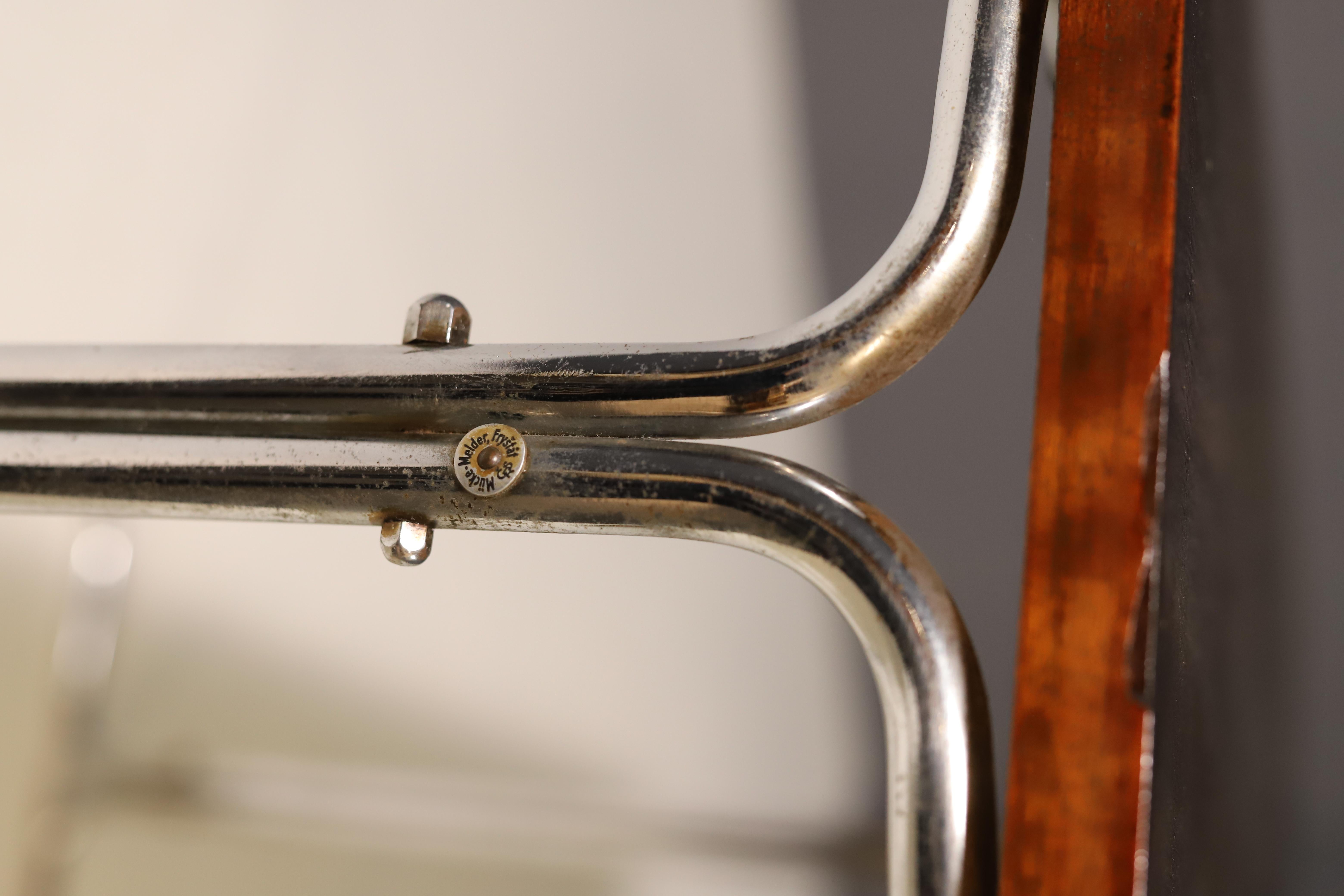 Iron Bauhaus Console Table by Robert Slezák, 1930's, Czechoslovakia For Sale