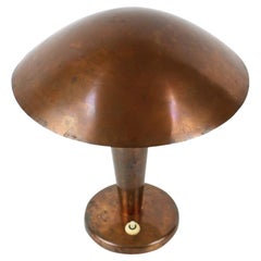 Bauhaus Copper Big Table Lamp, 1930's