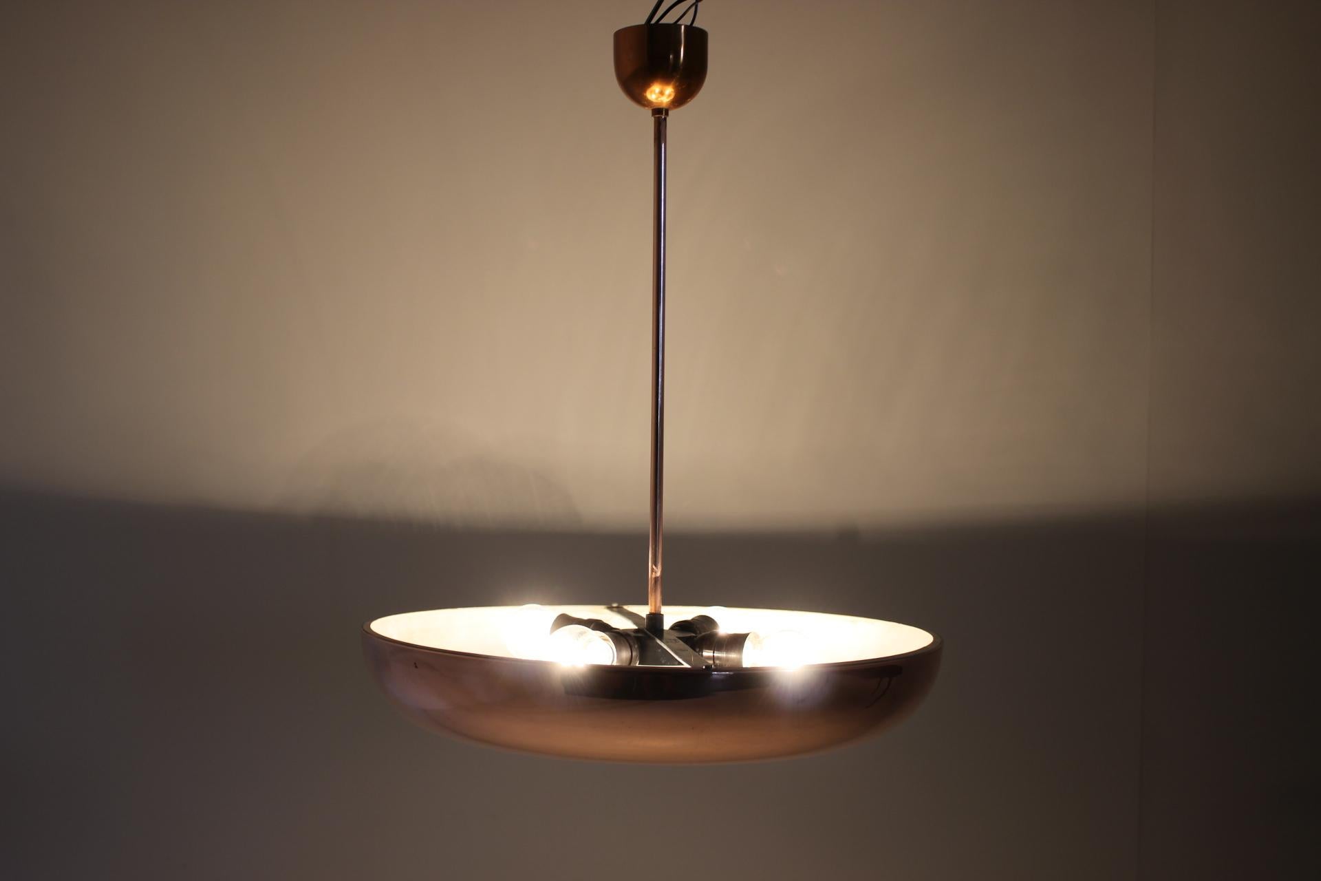 Bauhaus Copper Pendant Lamp by Josef Hurka for Napako 1