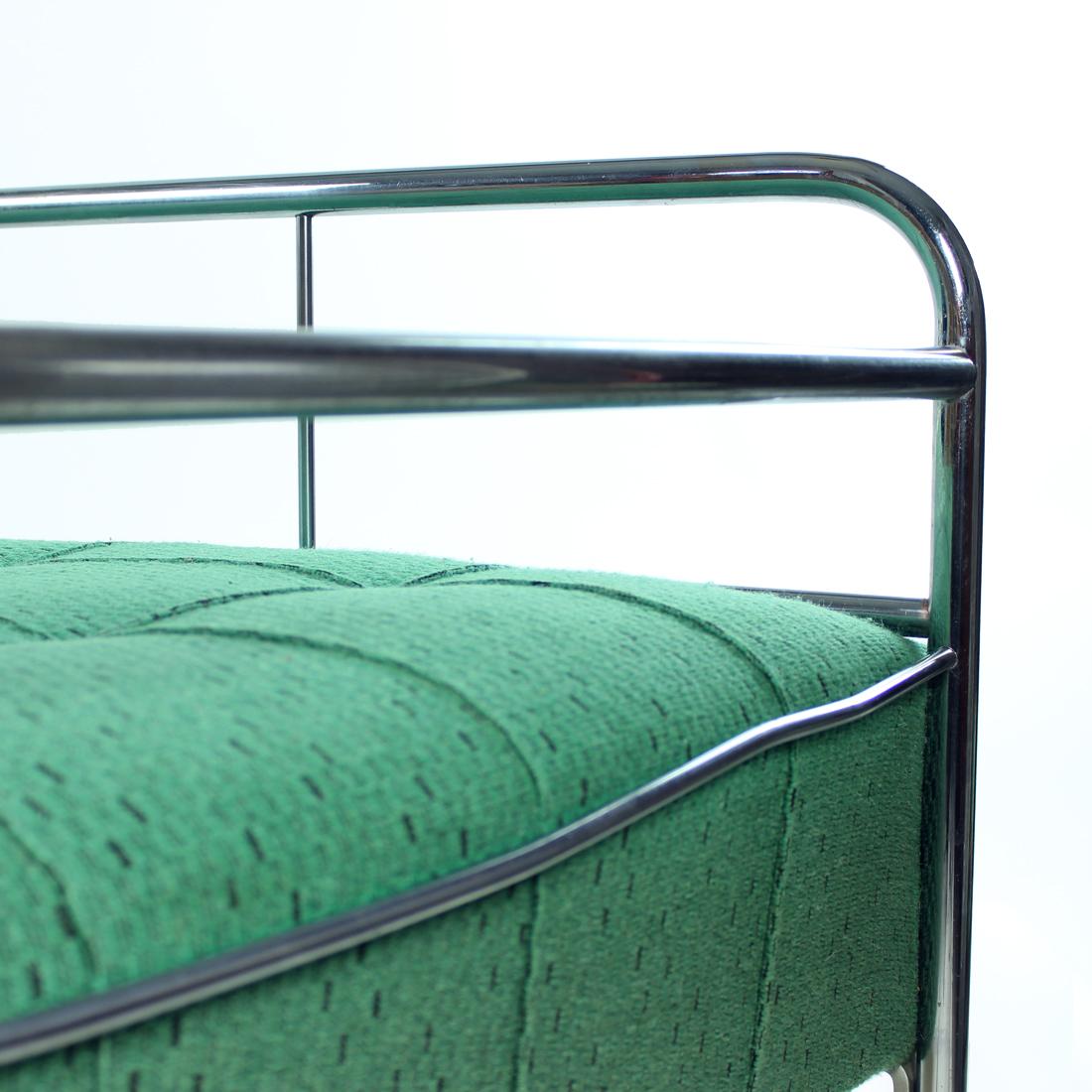 Bauhaus Daybed in Bent Chrome, Czechoslovakia 1940s 4