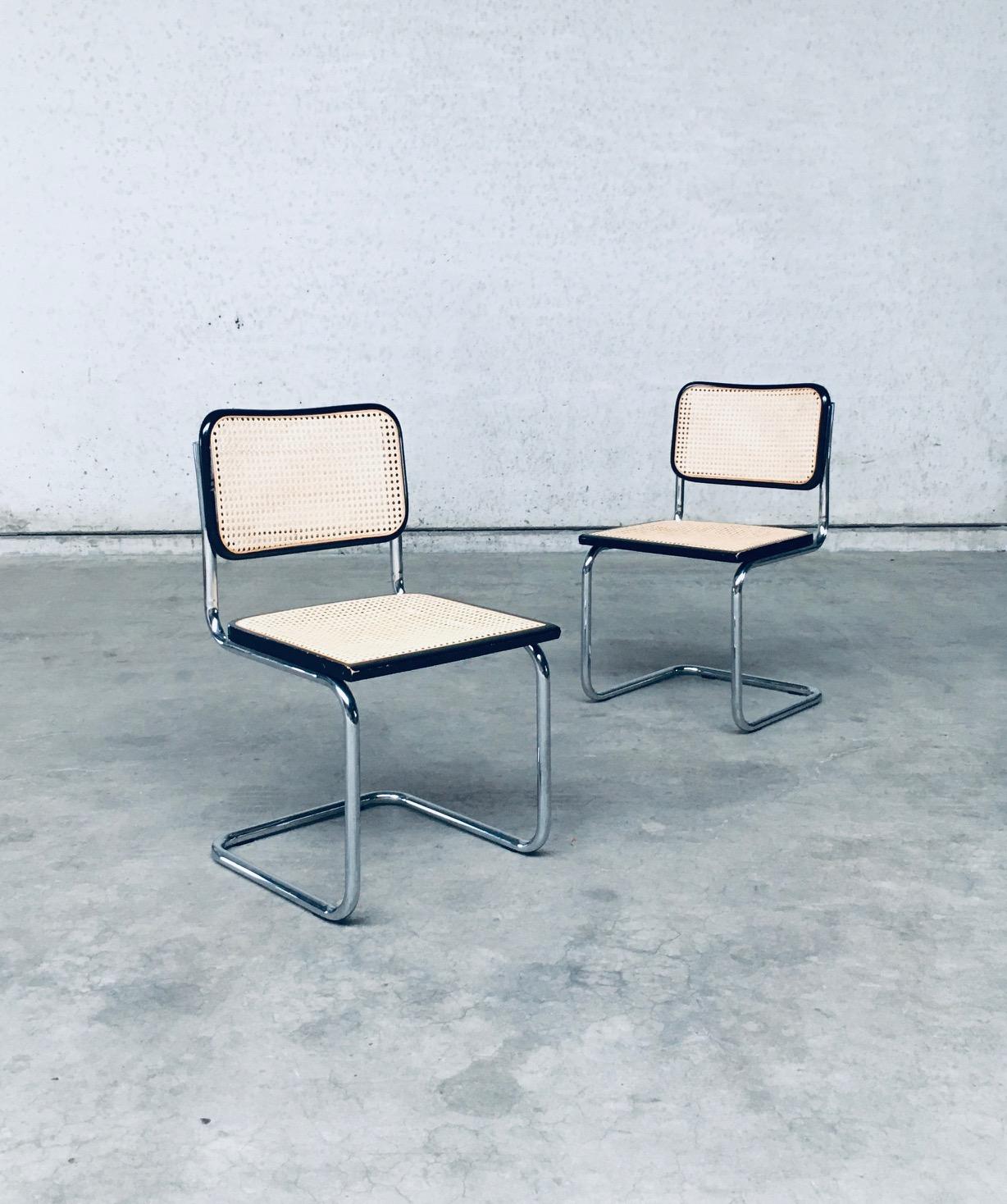 Bauhaus Design CESCA Dining Chair set, Italy 1980's For Sale 4