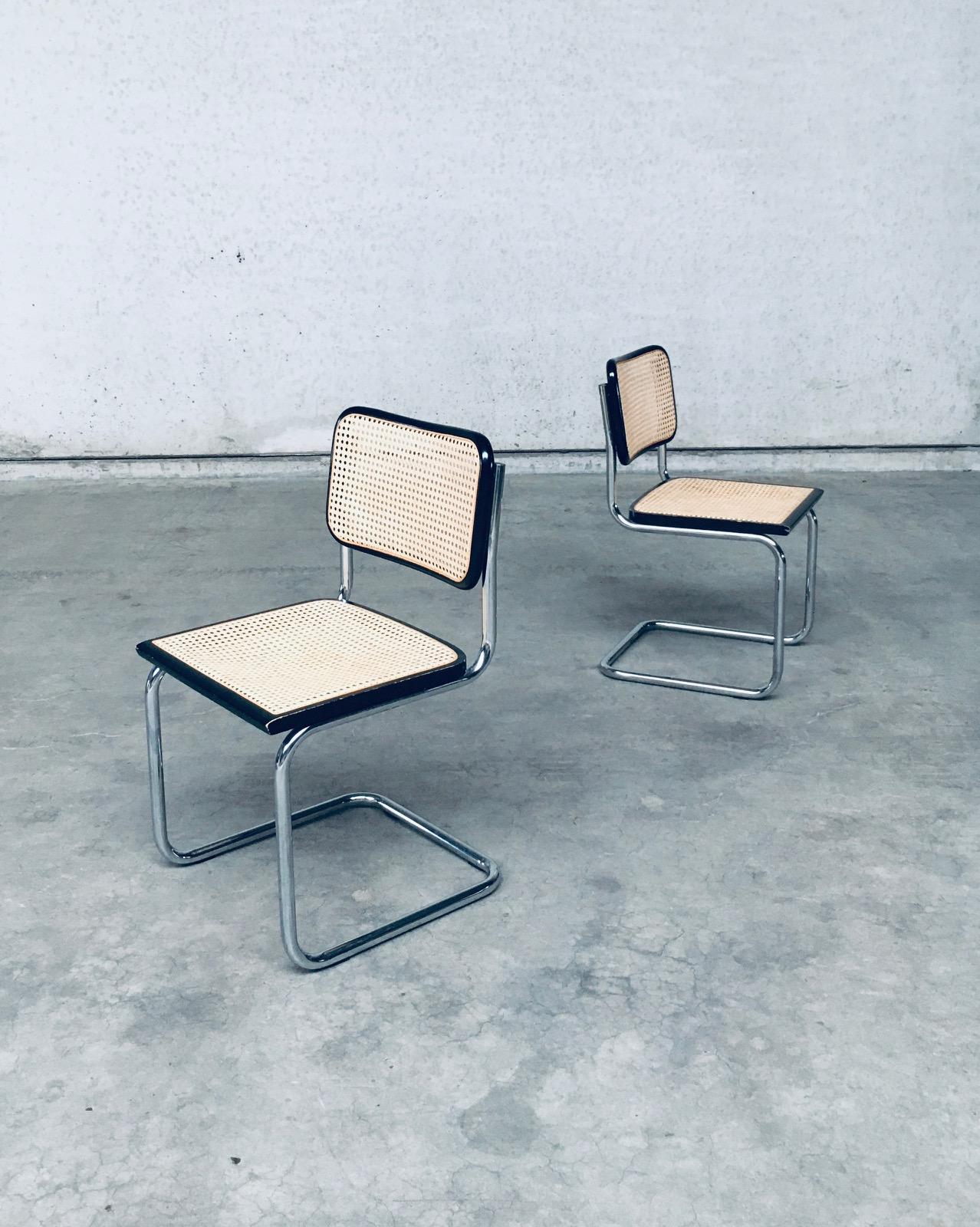 Bauhaus Design CESCA Dining Chair set, Italy 1980's For Sale 5