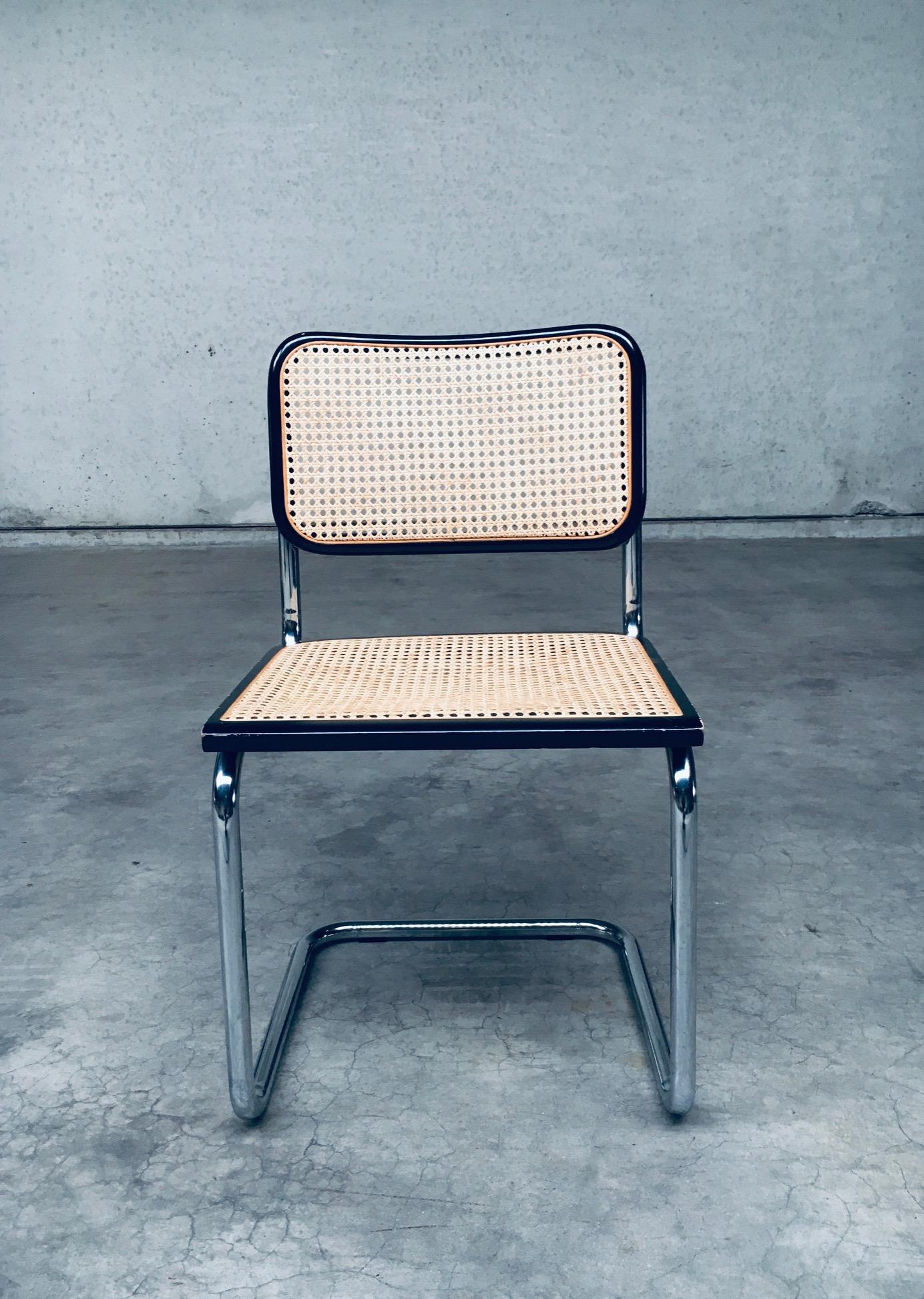 Bauhaus Design CESCA Dining Chair set, Italy 1980's For Sale 7