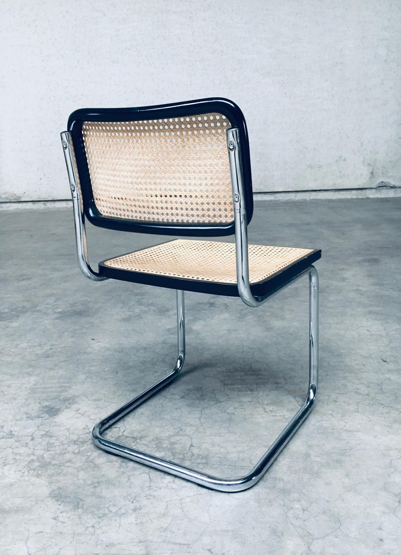 Bauhaus Design CESCA Dining Chair set, Italy 1980's For Sale 9
