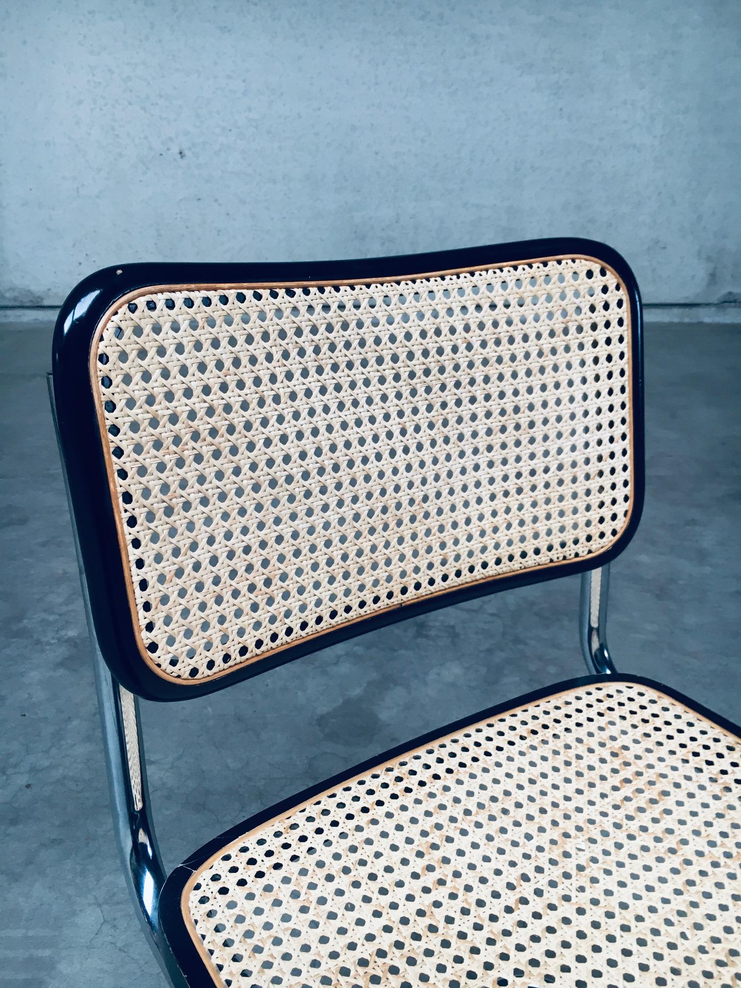 Bauhaus Design CESCA Dining Chair set, Italy 1980's For Sale 10