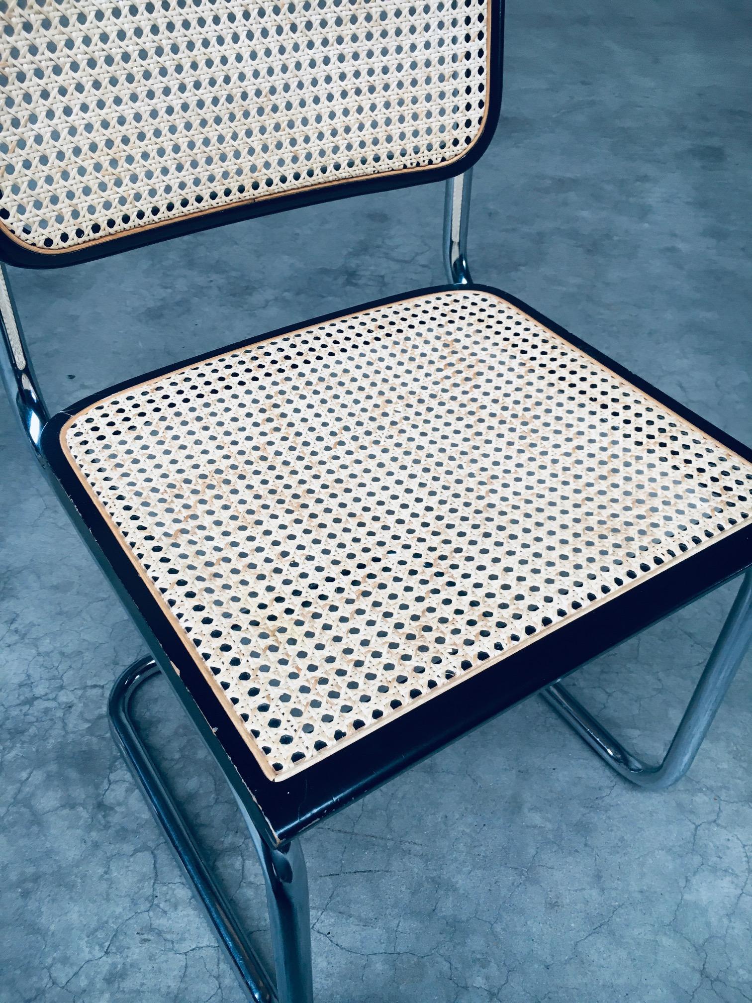 Bauhaus Design CESCA Dining Chair set, Italy 1980's For Sale 11